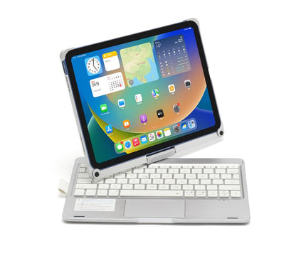 Rotating Hinge PC Backlit Touchpad Keyboard iPad 10 Case