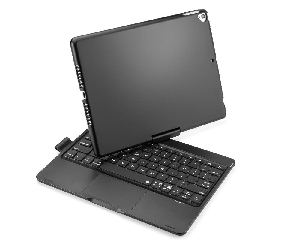 Rotating Hinge PC Backlit Touchpad Keyboard iPad 7 Case