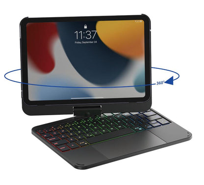 Rotating Hinge PC Backlit Touchpad Keyboard iPad Mini 7 Case