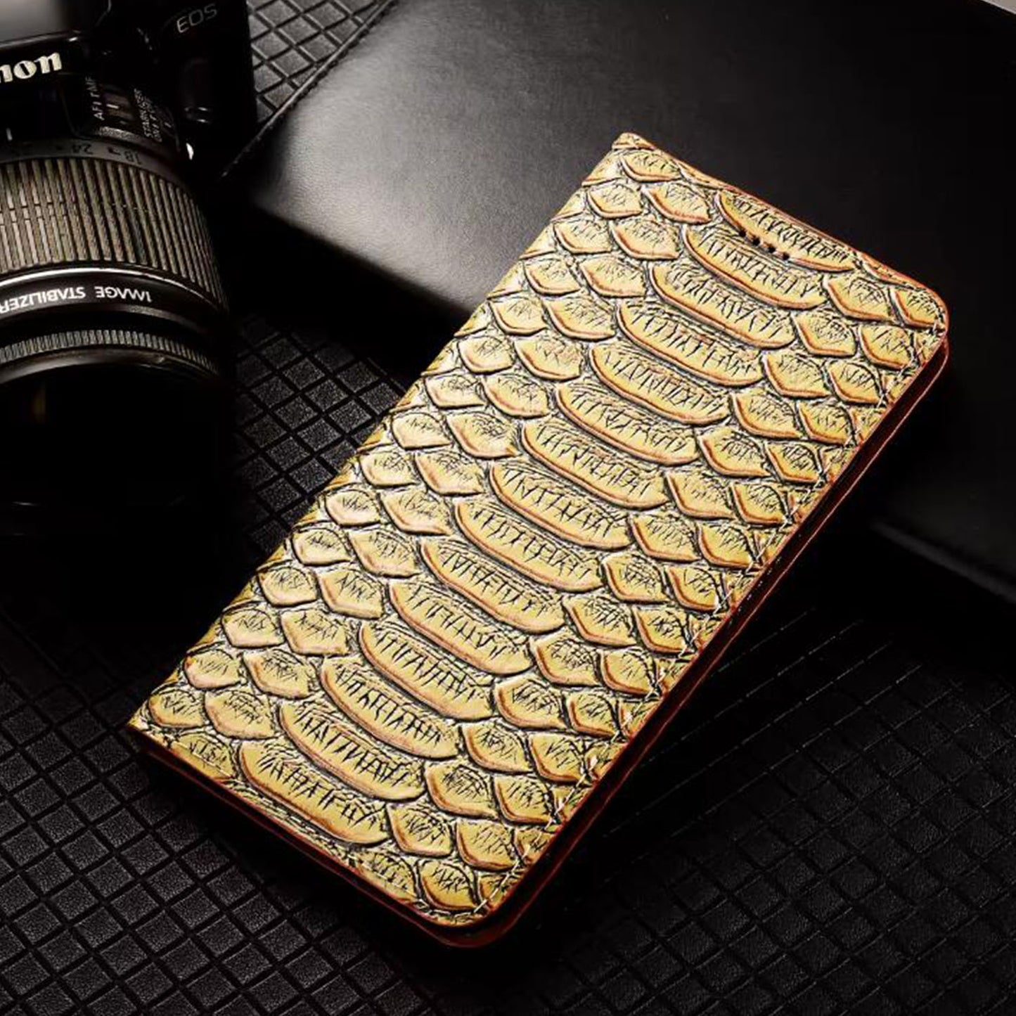 TIANLESI Glazed Genuine Python Leather iPhone Air Phone Case