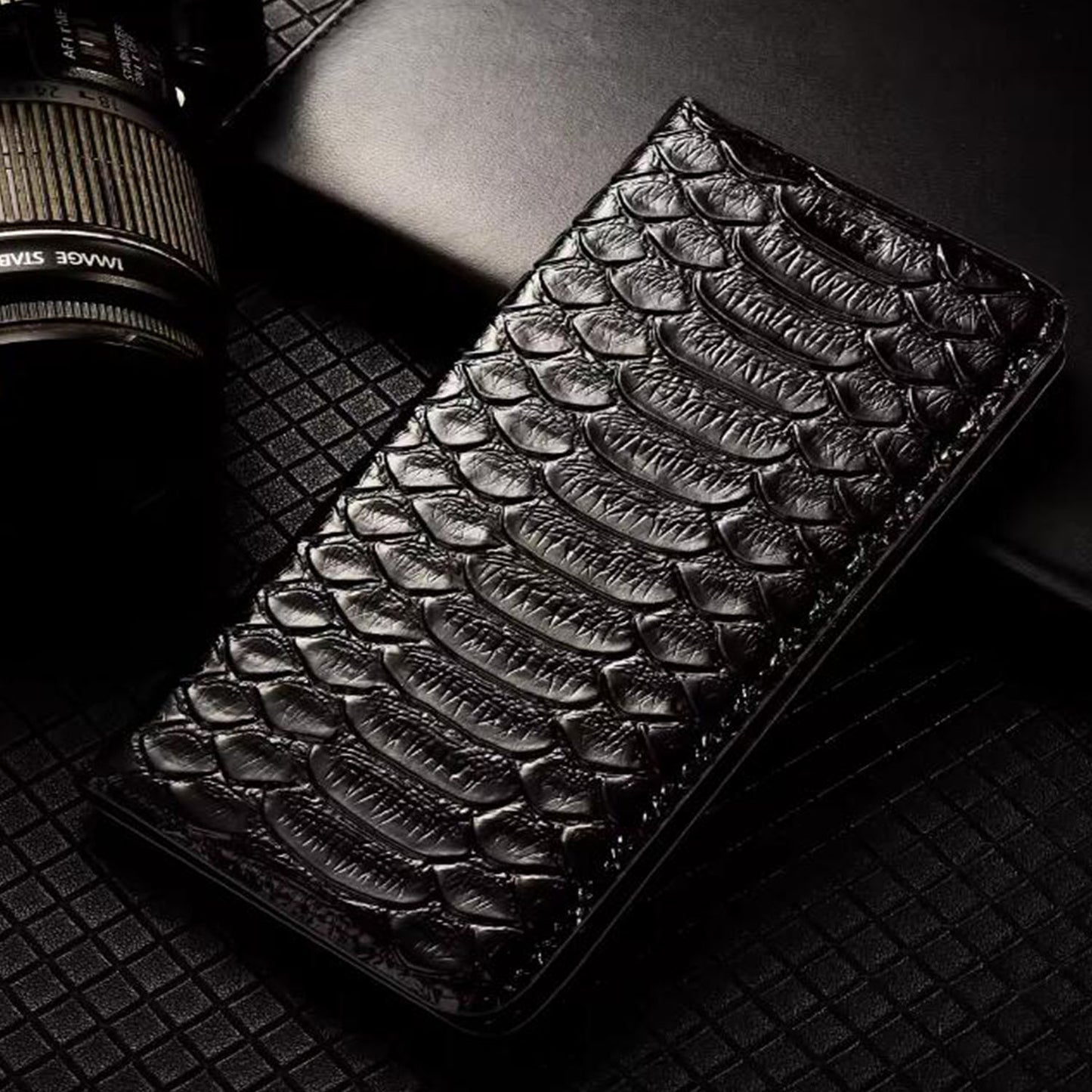 TIANLESI Glazed Genuine Python Leather iPhone Air Phone Case