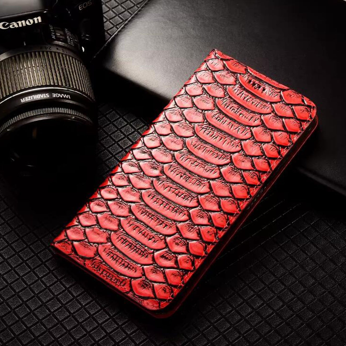 TIANLESI Glazed Genuine Python Leather iPhone Air Phone Case