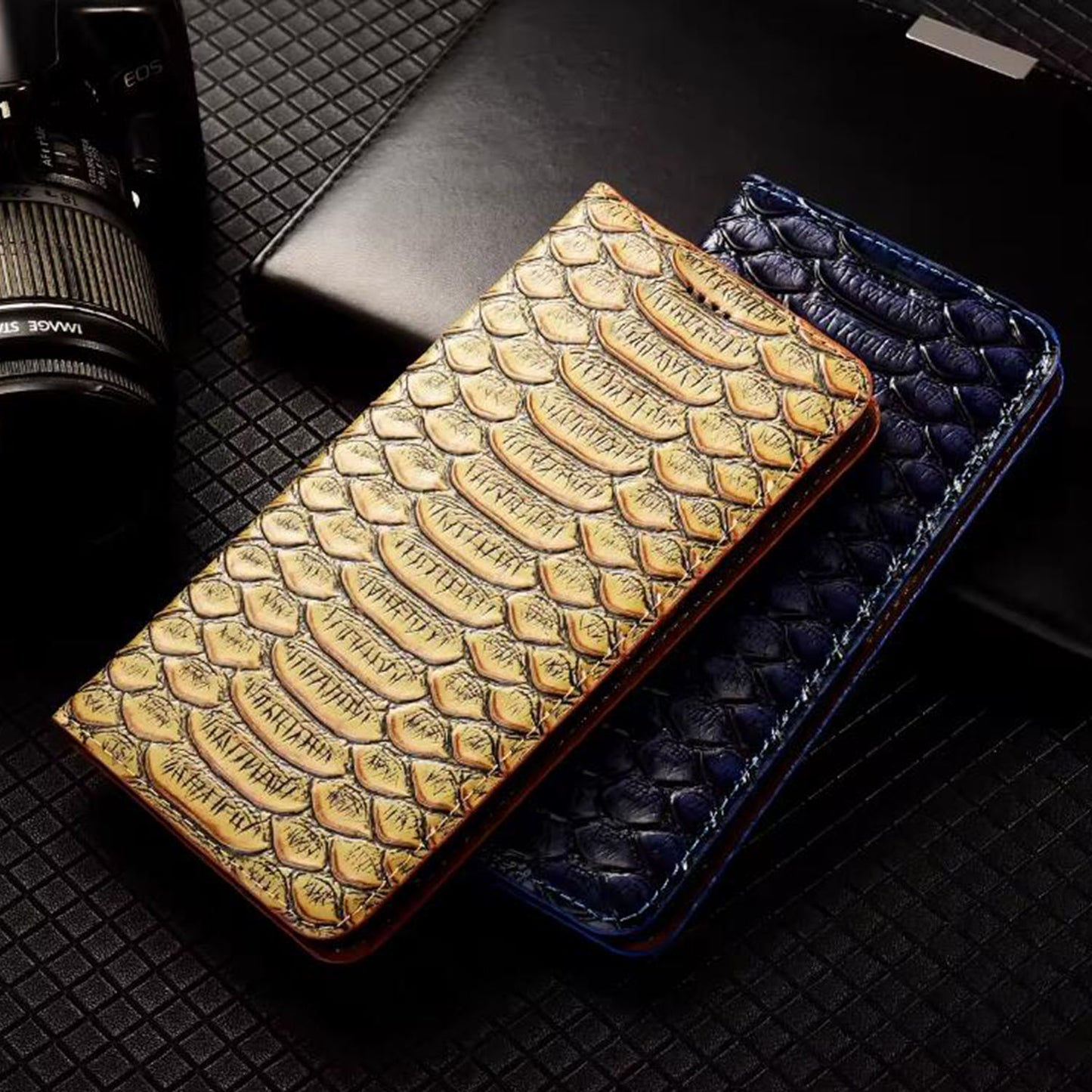TIANLESI Glazed Genuine Python Leather iPhone Air Phone Case