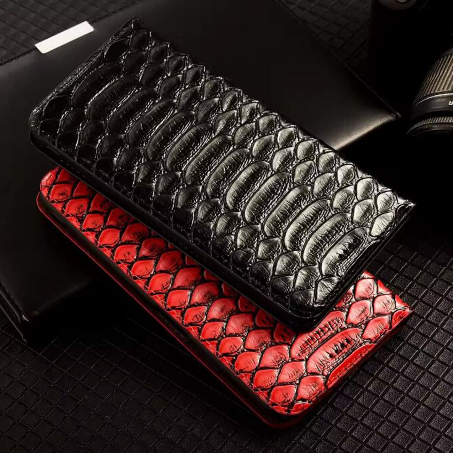 TIANLESI Glazed Genuine Python Leather iPhone Air Phone Case