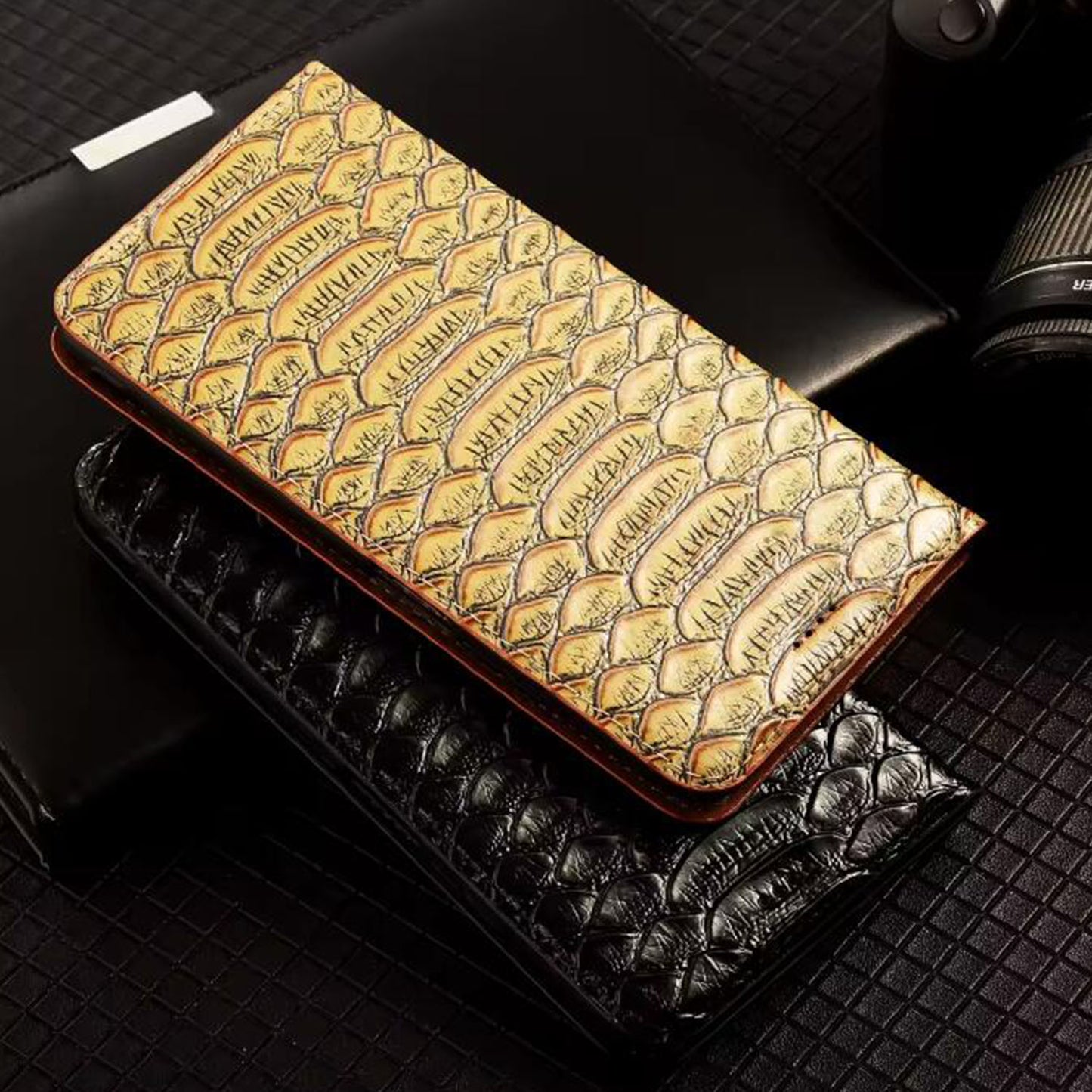 TIANLESI Glazed Genuine Python Leather iPhone Air Phone Case