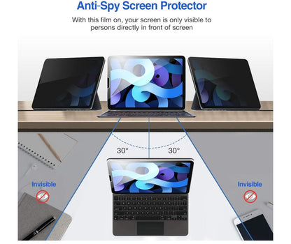 [2 Pack] Anti-Spy Tempered Glass iPad Air 11 (2024) Screen Protector