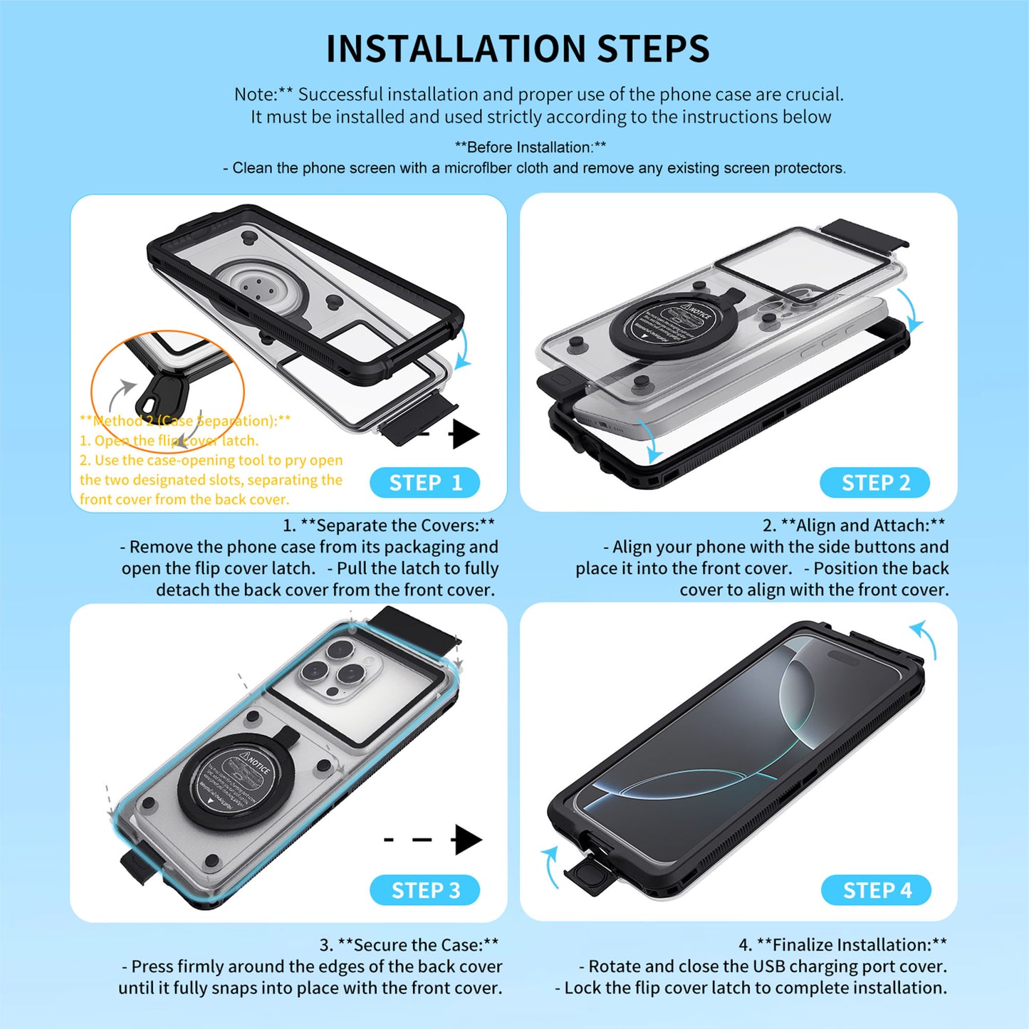 Ultramarine Technology Professional 15m Diving Waterproof Phone Case Touch Snorkeling Housing