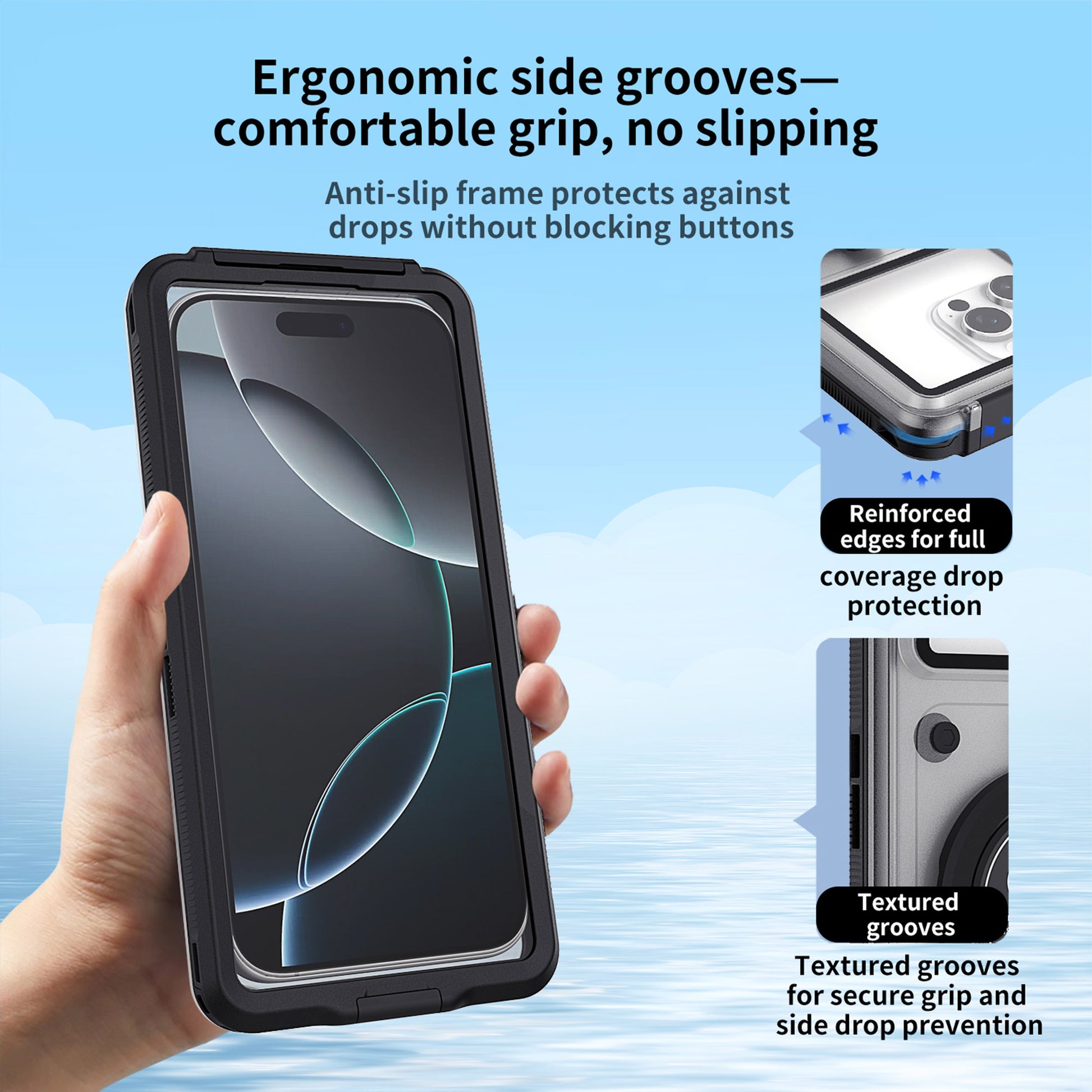Ultramarine Technology Professional 15m Diving Waterproof Phone Case Touch Snorkeling Housing