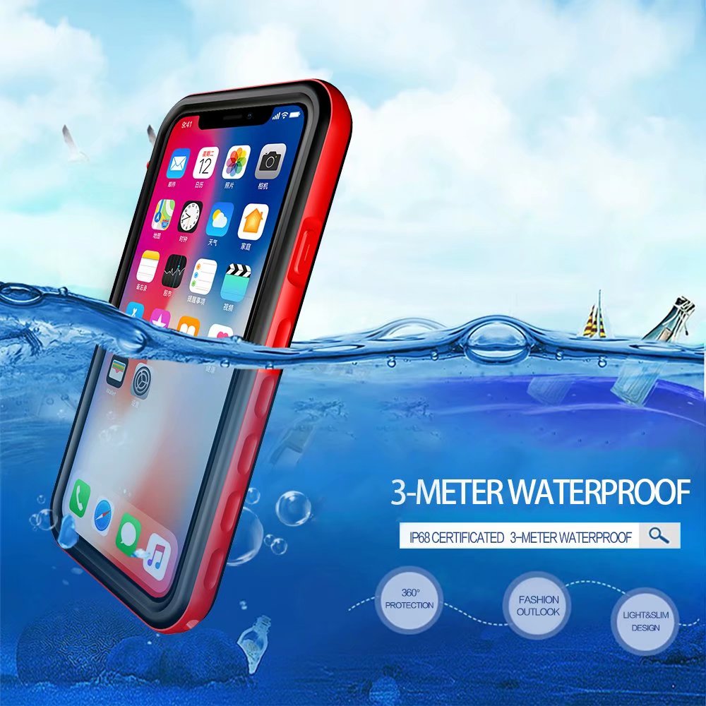 Burst Slim Swimming Waterproof Apple iPhone X Case Clear