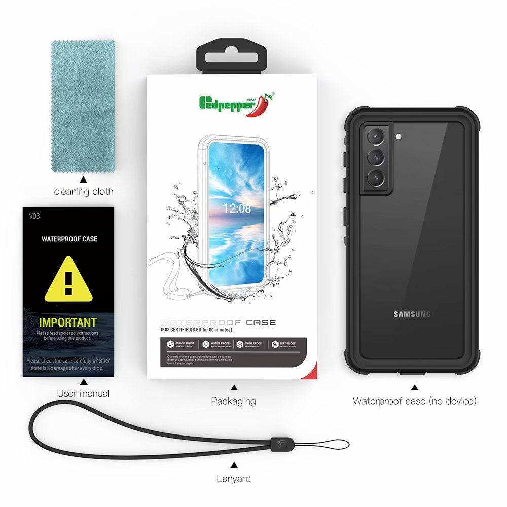 Clear Dot Waterproof Samsung Galaxy S21 Case Swimming