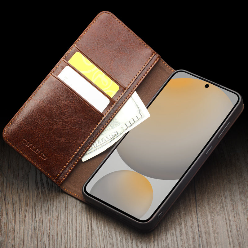 qialion-magnetic-genuine-leather-galaxy-s24-fe-case-wallet-stand_4