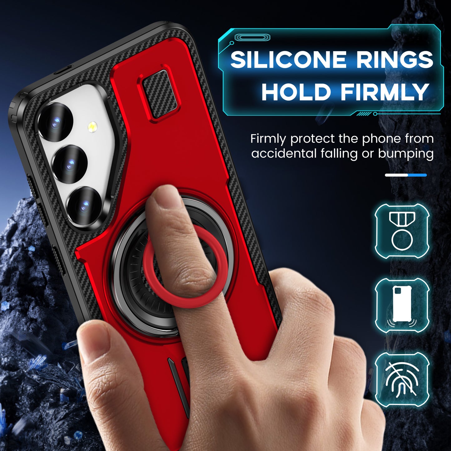 Devas Ring Holder Galaxy S24 Case Multi-protection