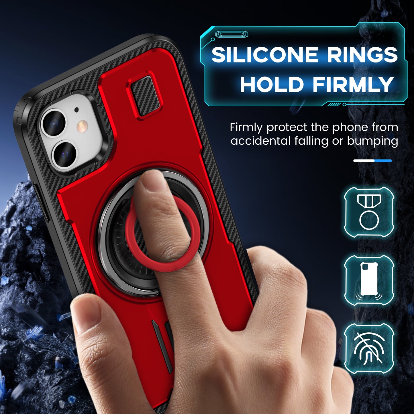 Devas Ring Holder iPhone 13 Case Multi-protection