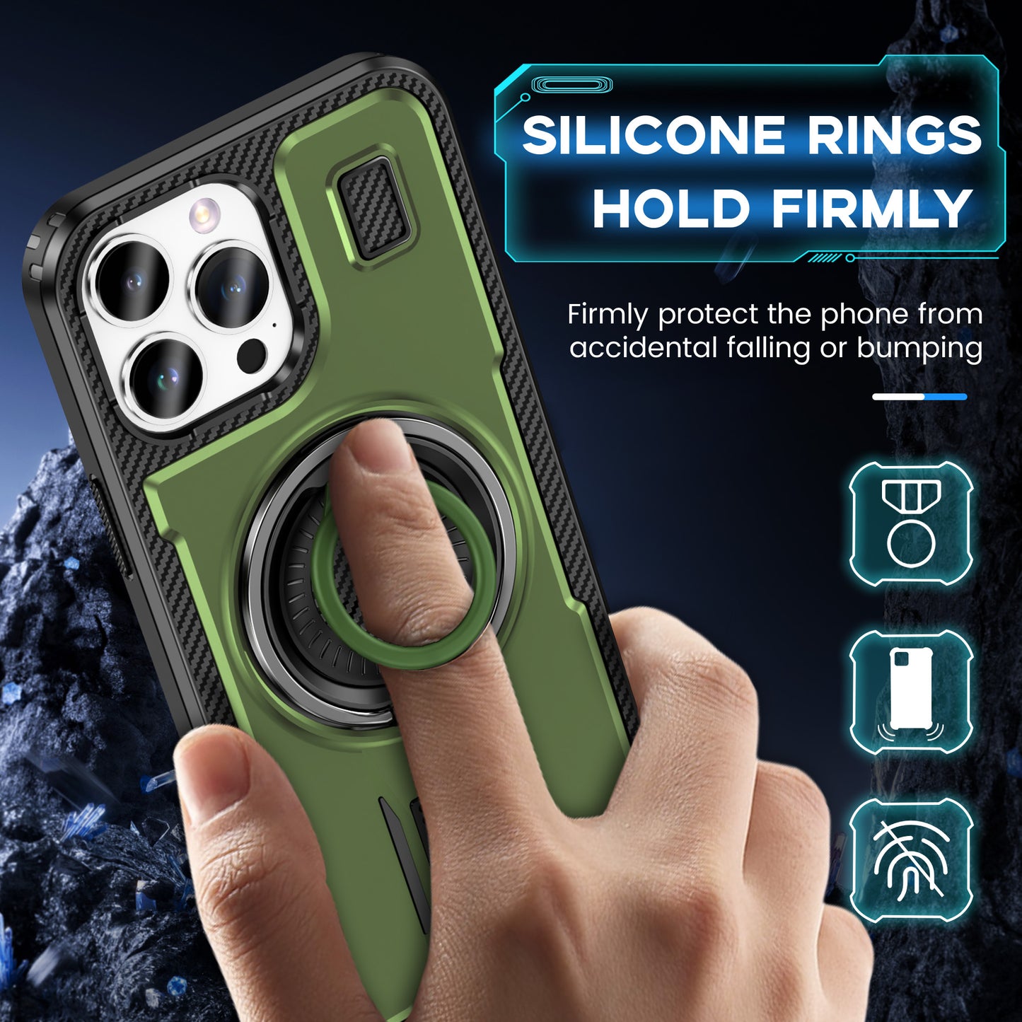 Devas Ring Holder iPhone 13 Pro Max Case Multi-protection