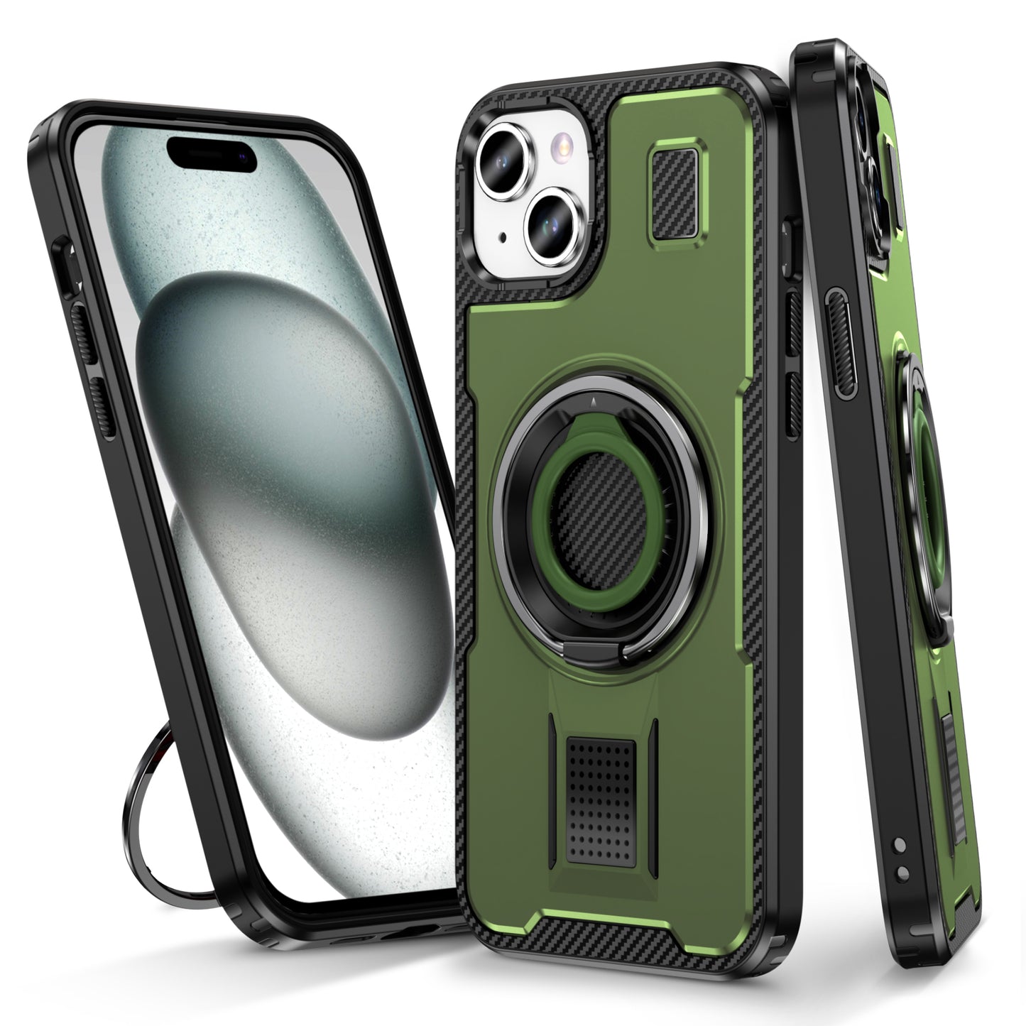 Devas Ring Holder iPhone 15 Plus Case Multi-protection