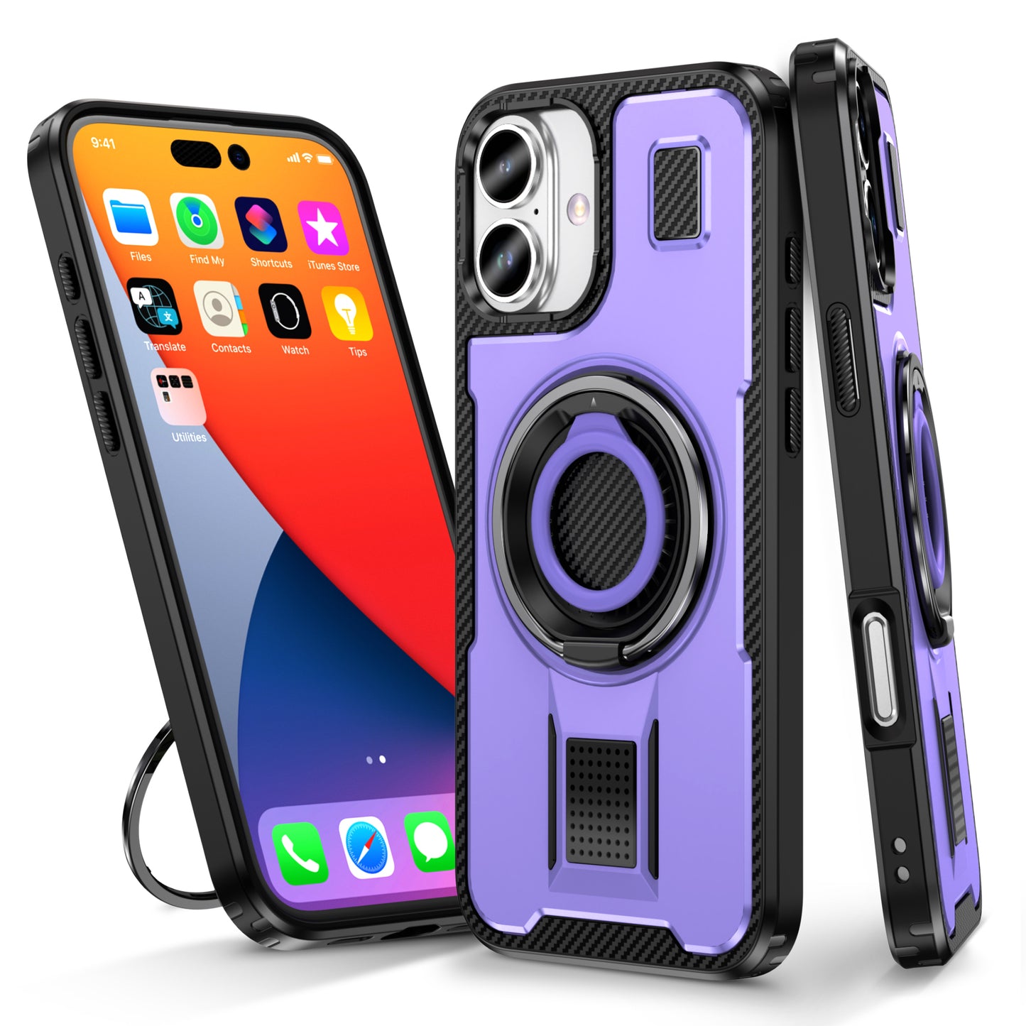 Devas Ring Holder iPhone 16 Plus Case Multi-protection