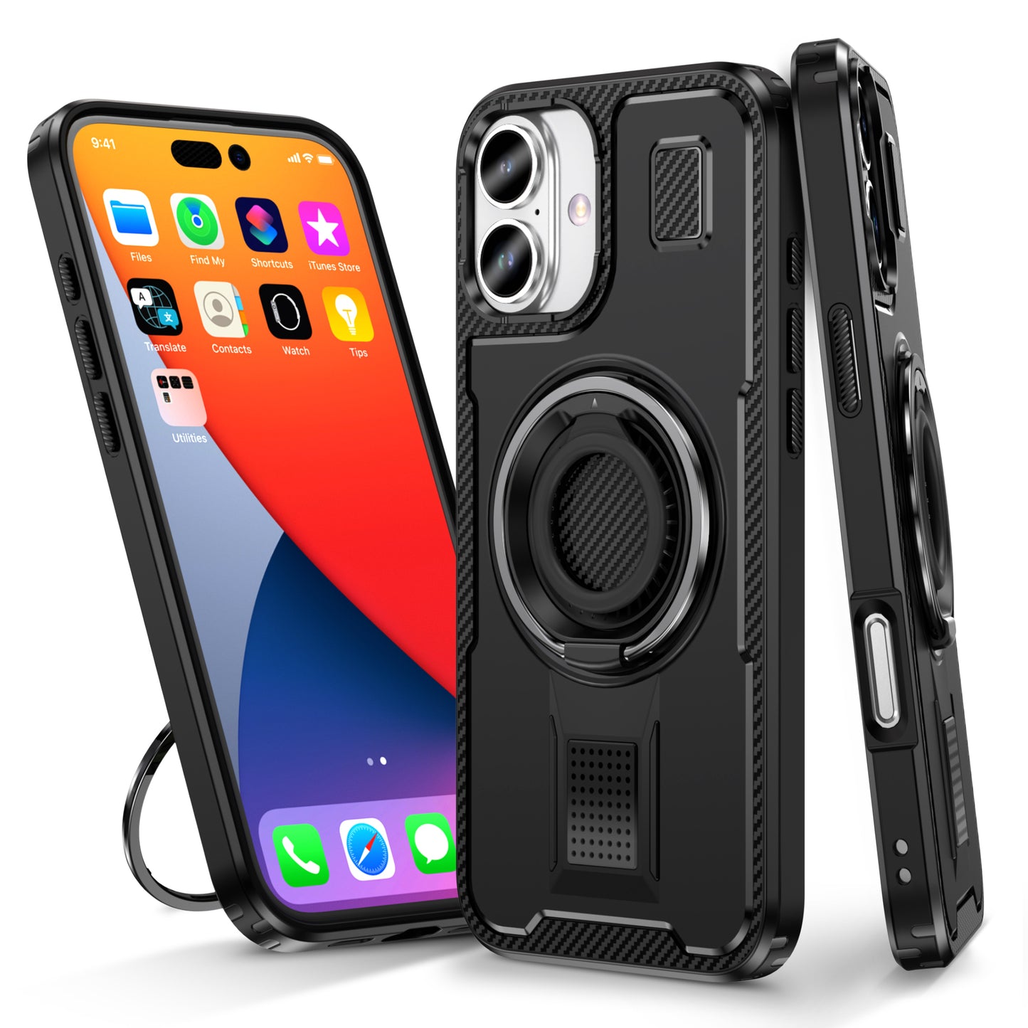 Devas Ring Holder iPhone 16 Plus Case Multi-protection