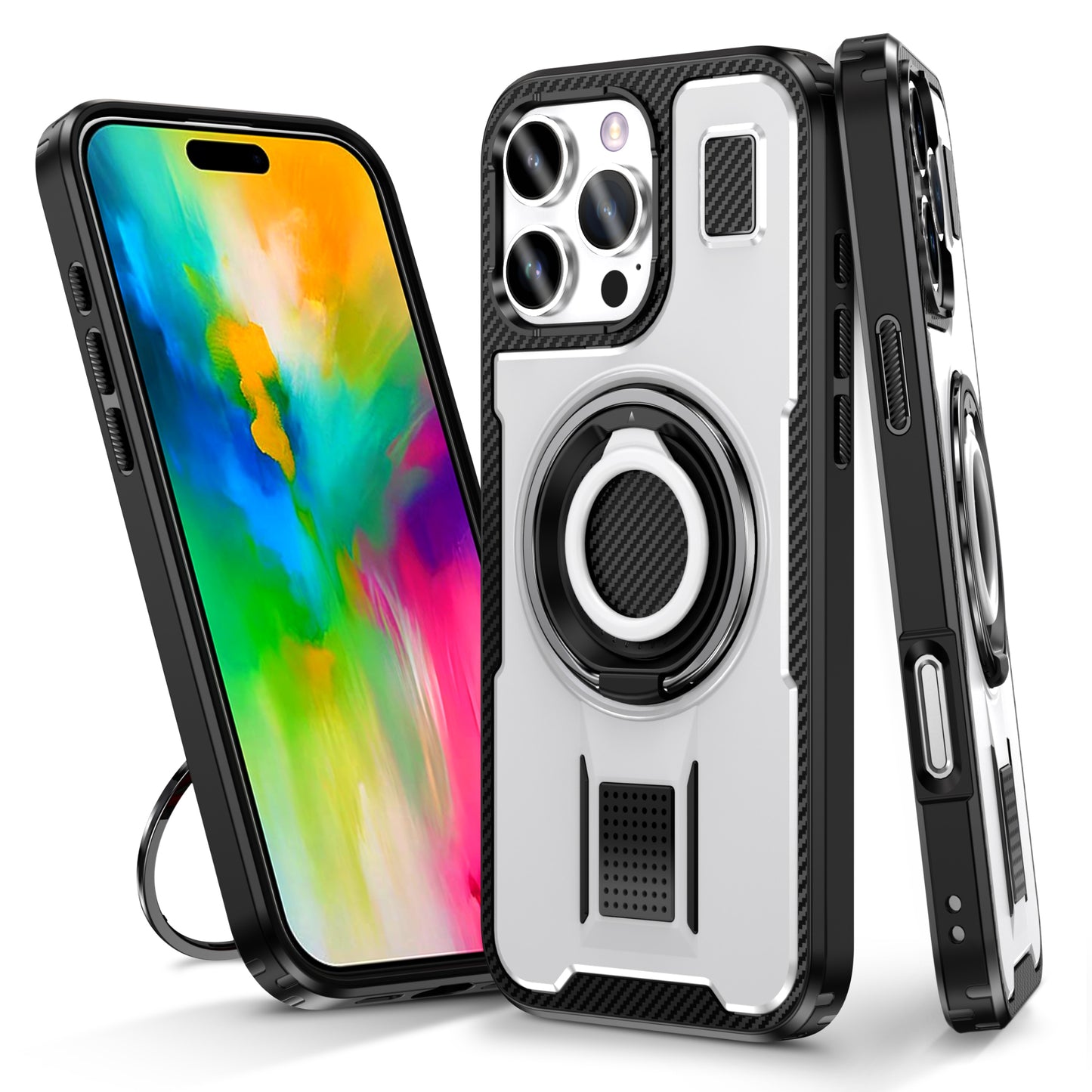 Devas Ring Holder iPhone 16 Pro Max Case Multi-protection