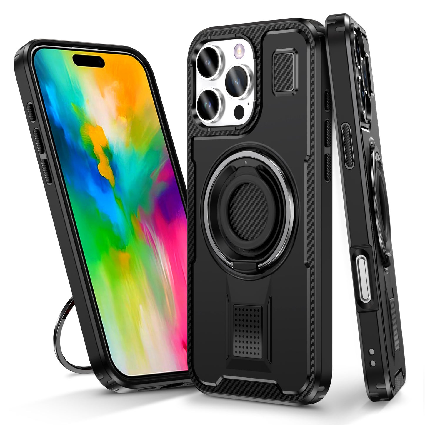 Devas Ring Holder iPhone 16 Pro Max Case Multi-protection