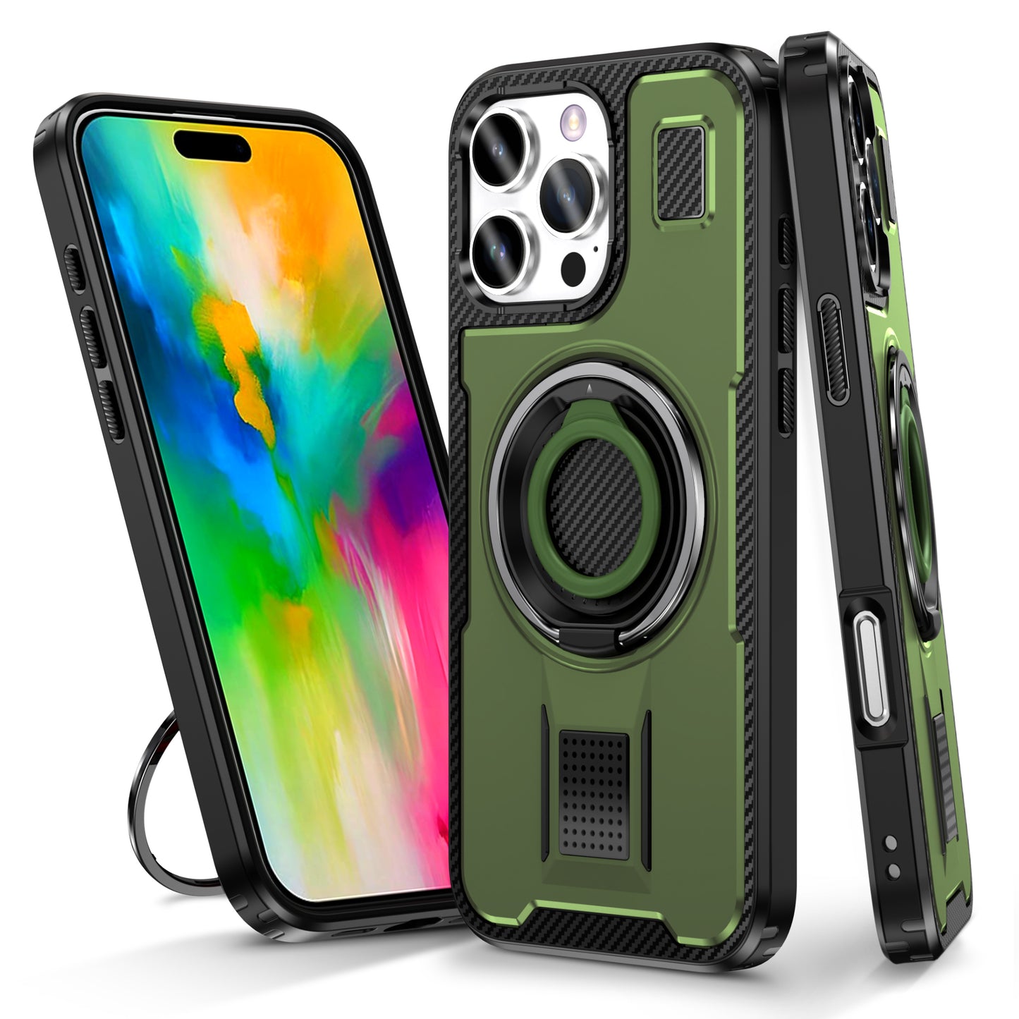 Devas Ring Holder iPhone 16 Pro Max Case Multi-protection