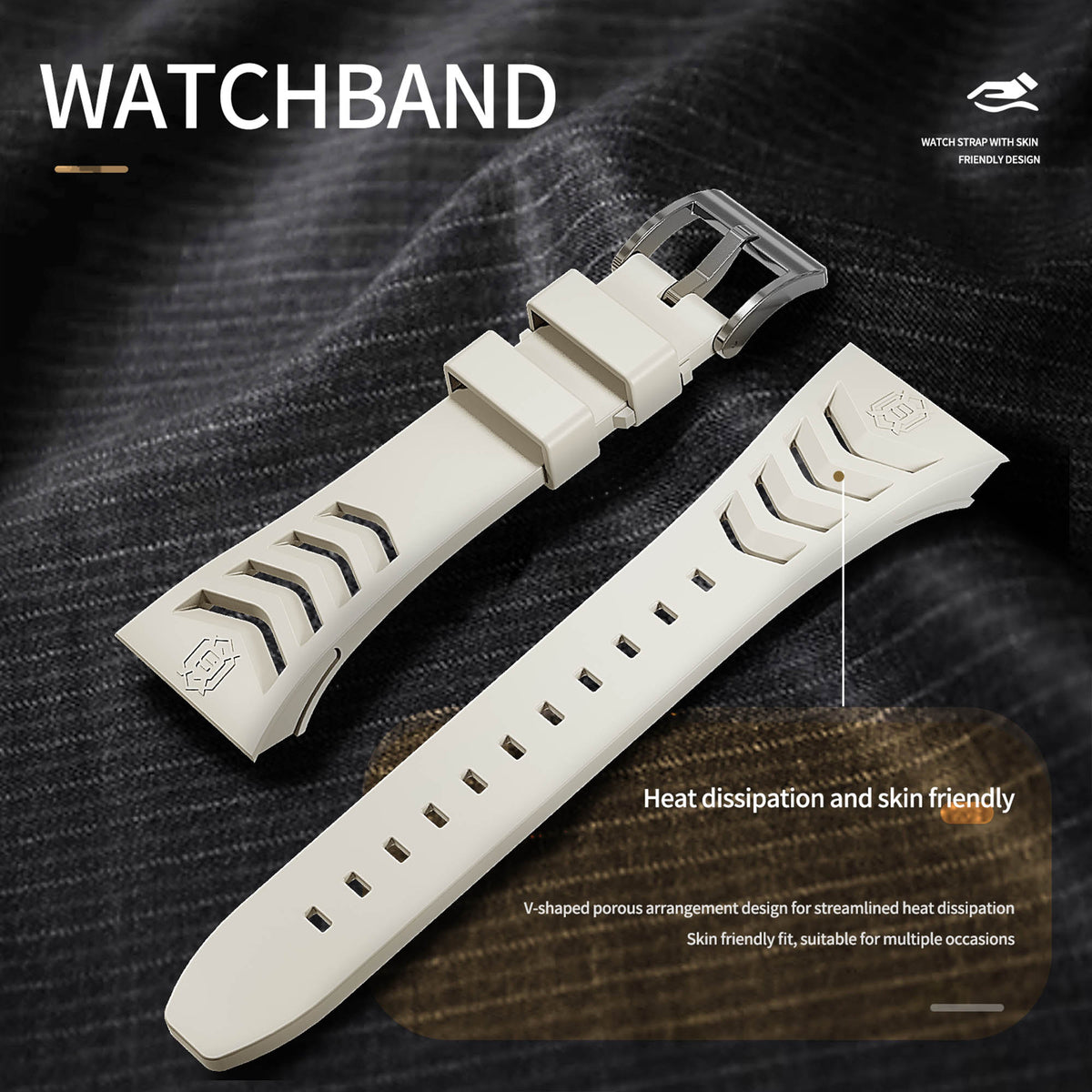 Ultramarine Technology with Rugged 2M Shockproof Smart Watch Case with Band Strap ECG Detection