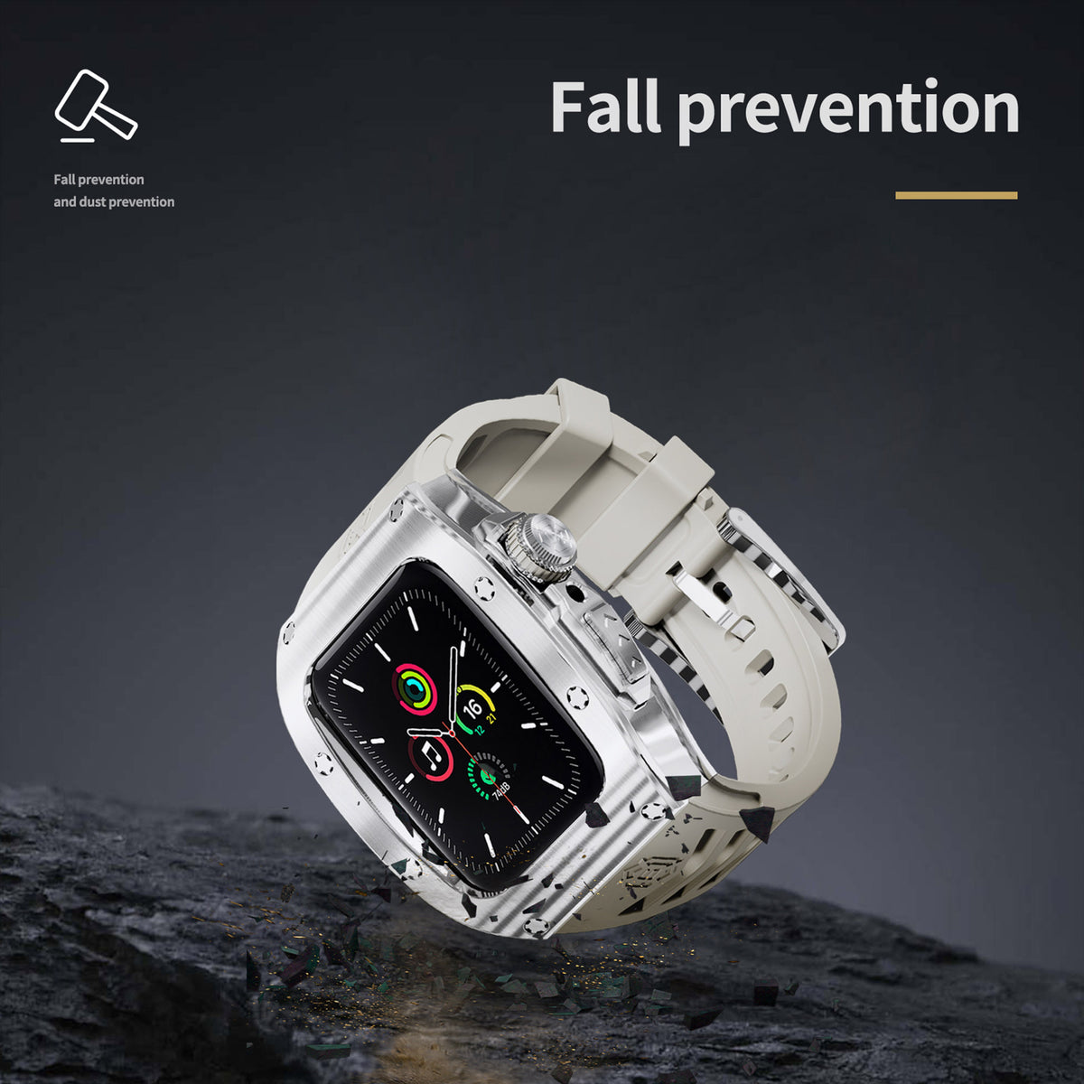 Ultramarine Technology with Rugged 2M Shockproof Smart Watch Case with Band Strap ECG Detection