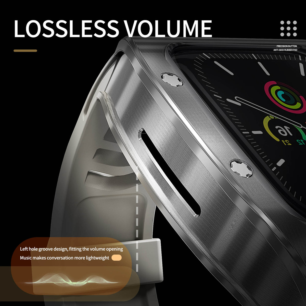 Ultramarine Technology with Rugged 2M Shockproof Smart Watch Case with Band Strap ECG Detection