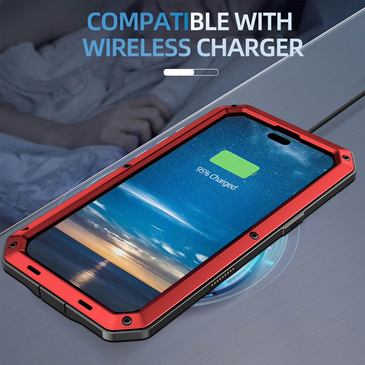 Ultramarine Technology with Rugged 360° Protection Phone Case 10ft Drop Protection Camera Button