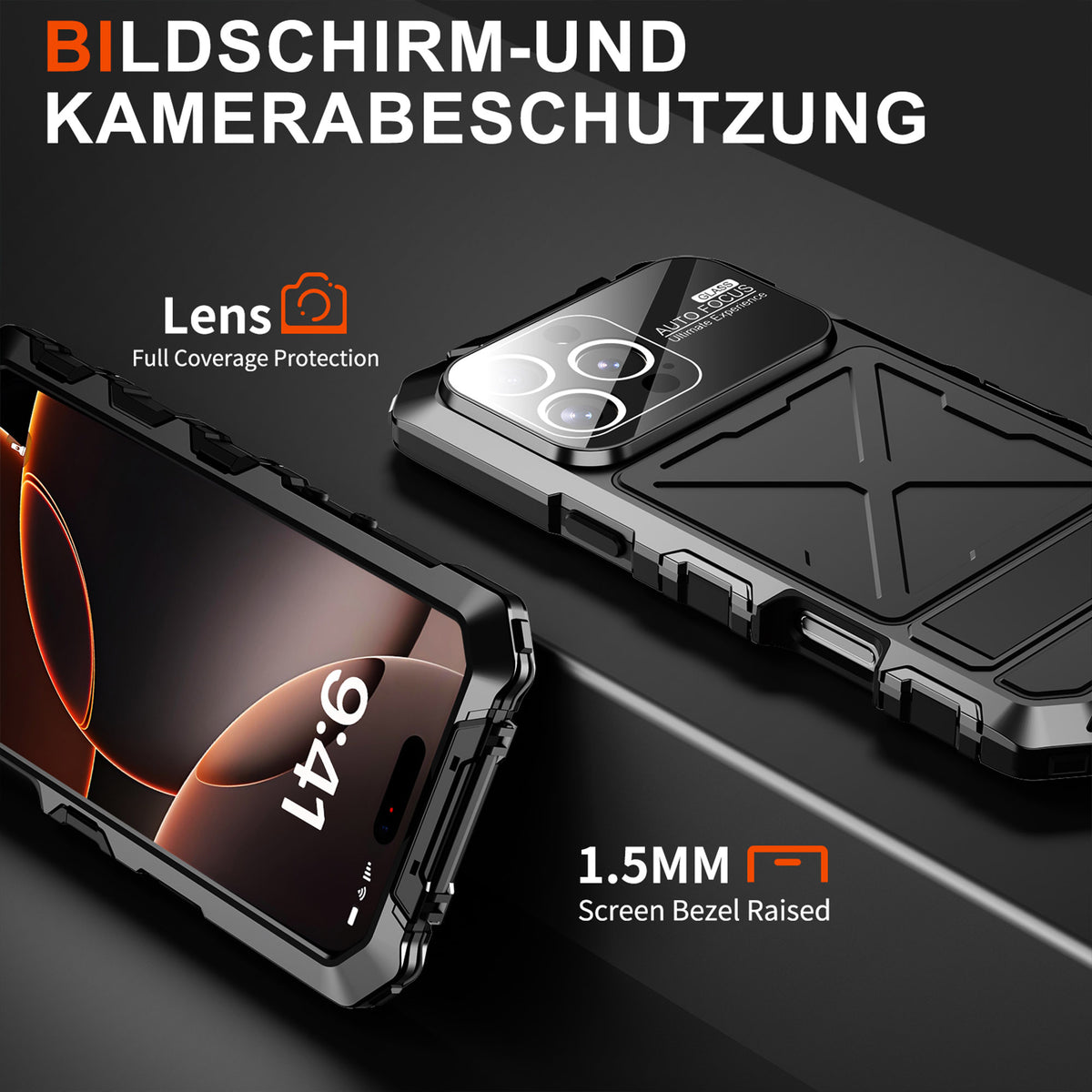 Ultramarine Technology with Rugged Full-Body Shockproof Phone Case Stand for Work Outdoor Sports
