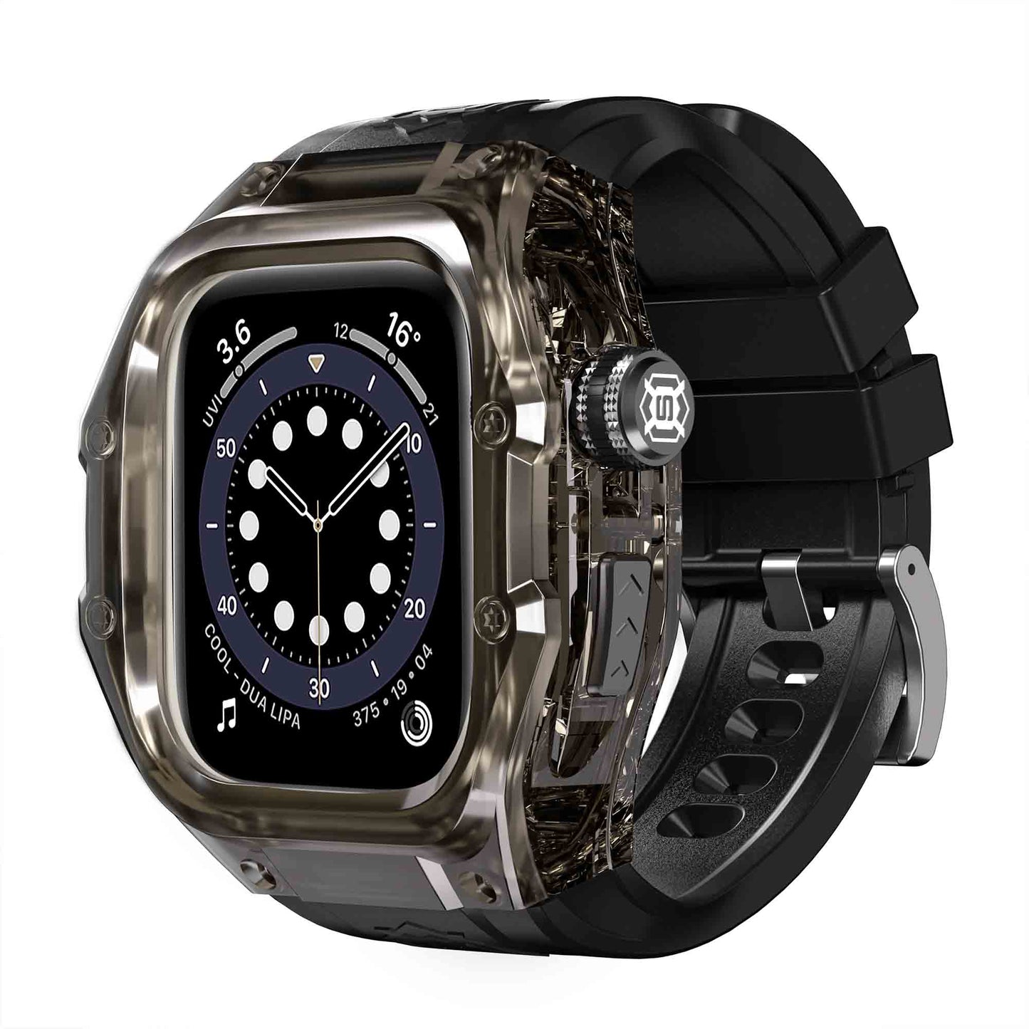 Ultramarine Technology Rugged IP68 Waterproof Watch Case with Silicone Strap Armor Protection - Apple Watch Series 11