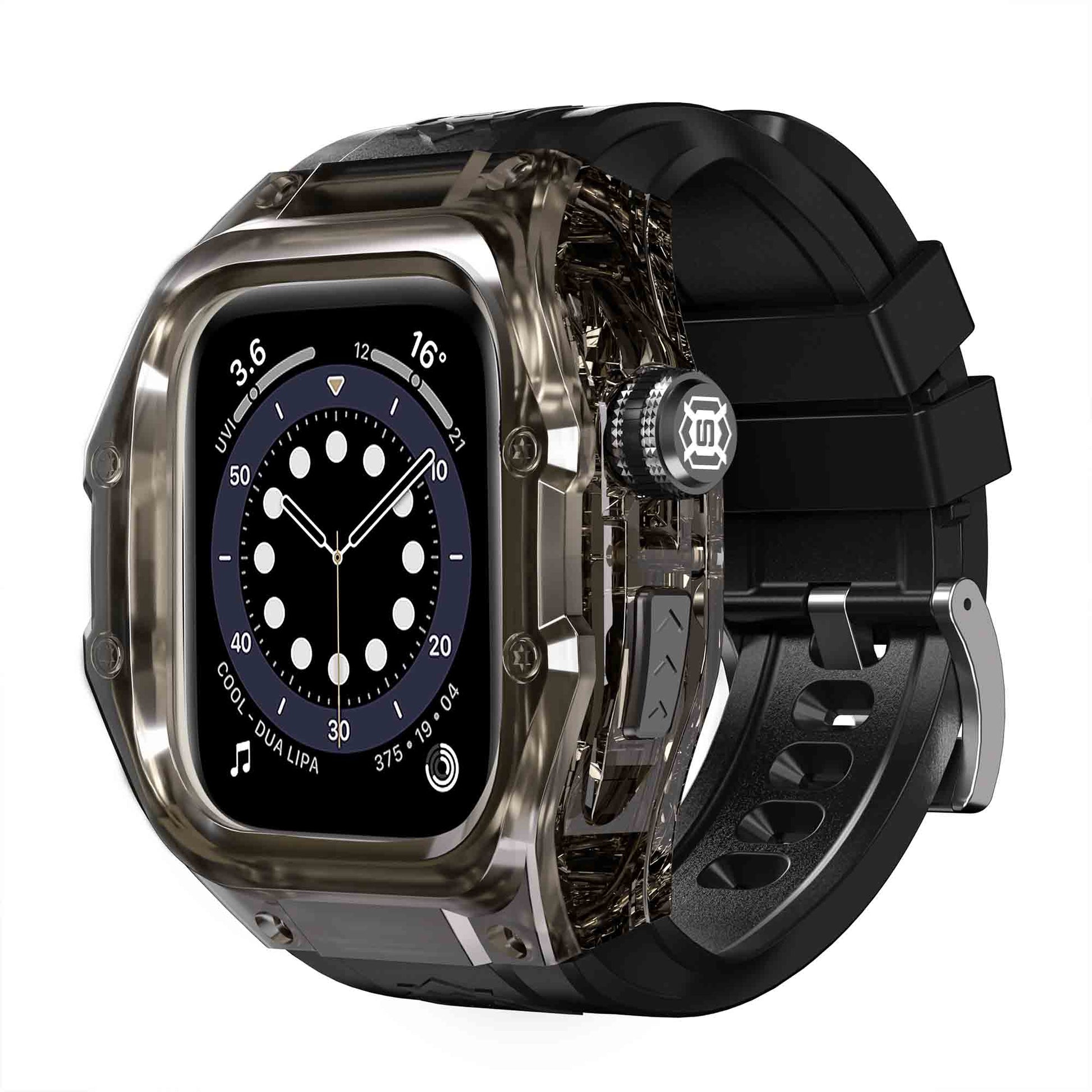 Ultramarine Technology Rugged IP68 Waterproof Watch Case with Silicone Strap Armor Protection - Apple Watch Series 11