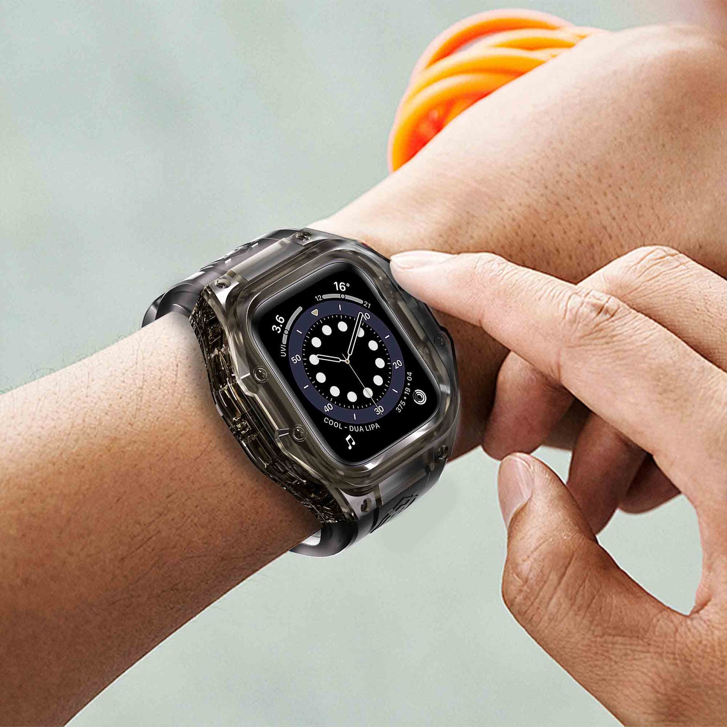 Ultramarine Technology Rugged IP68 Waterproof Watch Case with Silicone Strap Armor Protection - Apple Watch Series 11