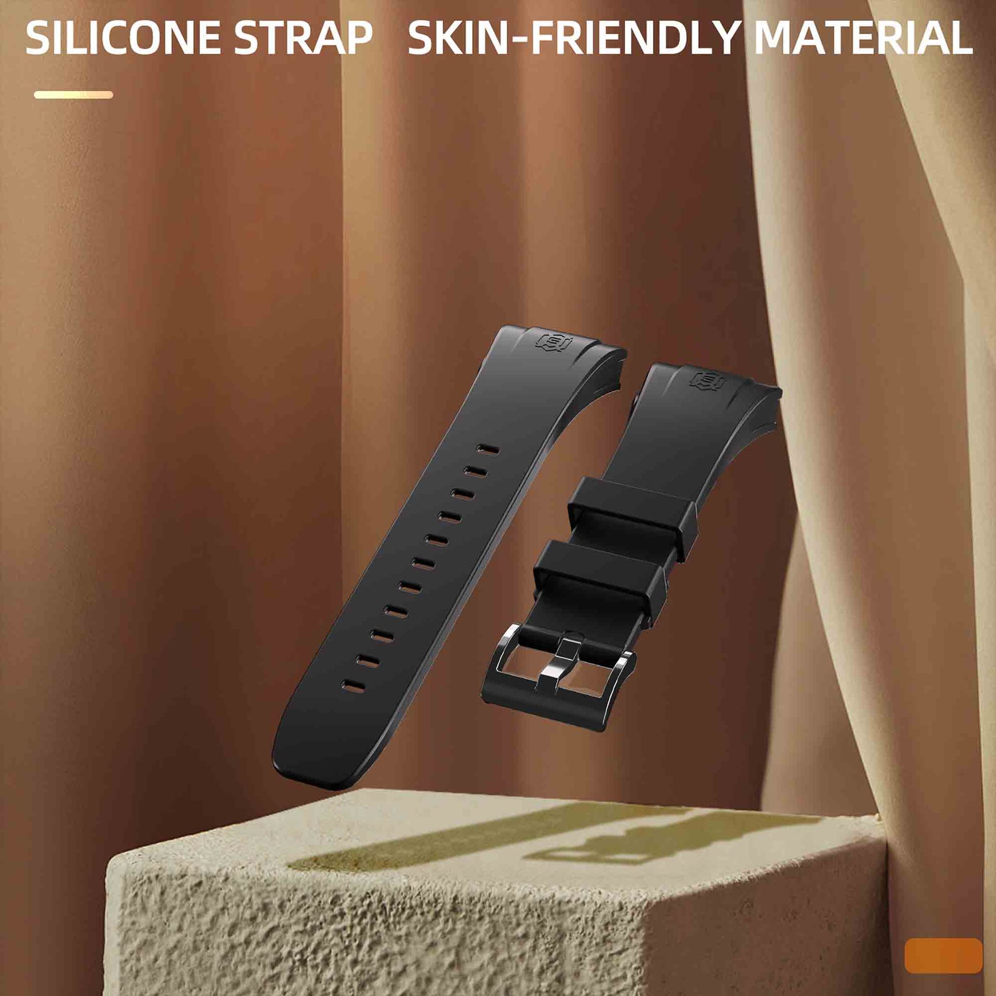 Ultramarine Technology Rugged IP68 Waterproof Watch Case with Silicone Strap Armor Protection - Apple Watch Series 11