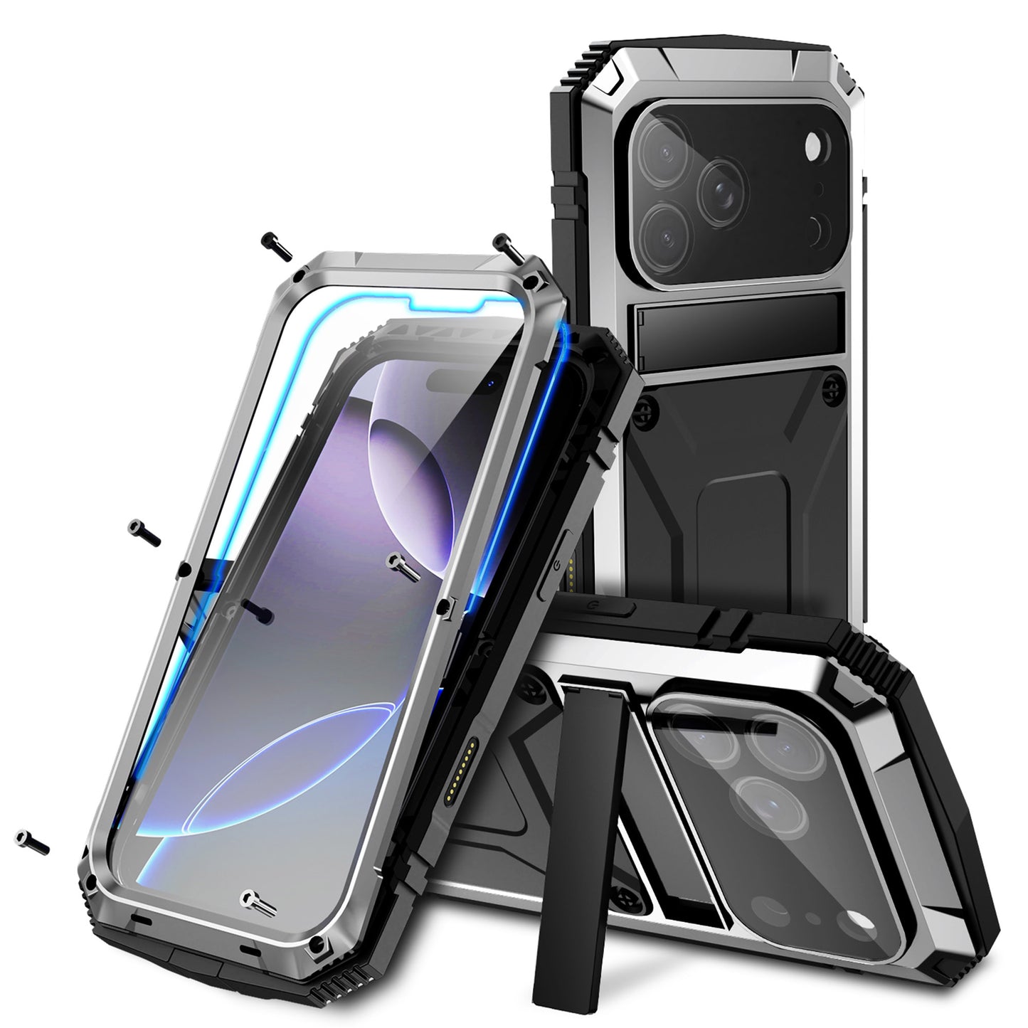 Ultramarine Technology Rugged Military-Grade Phone Case with Foldable Stand & Drop Protection