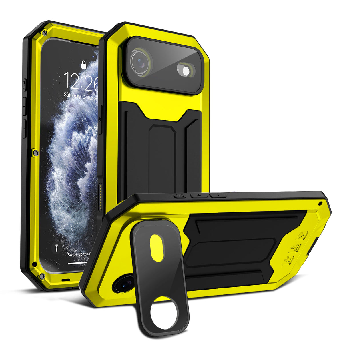 Rugged Military Grade Phone Case with Lanyard & Stand