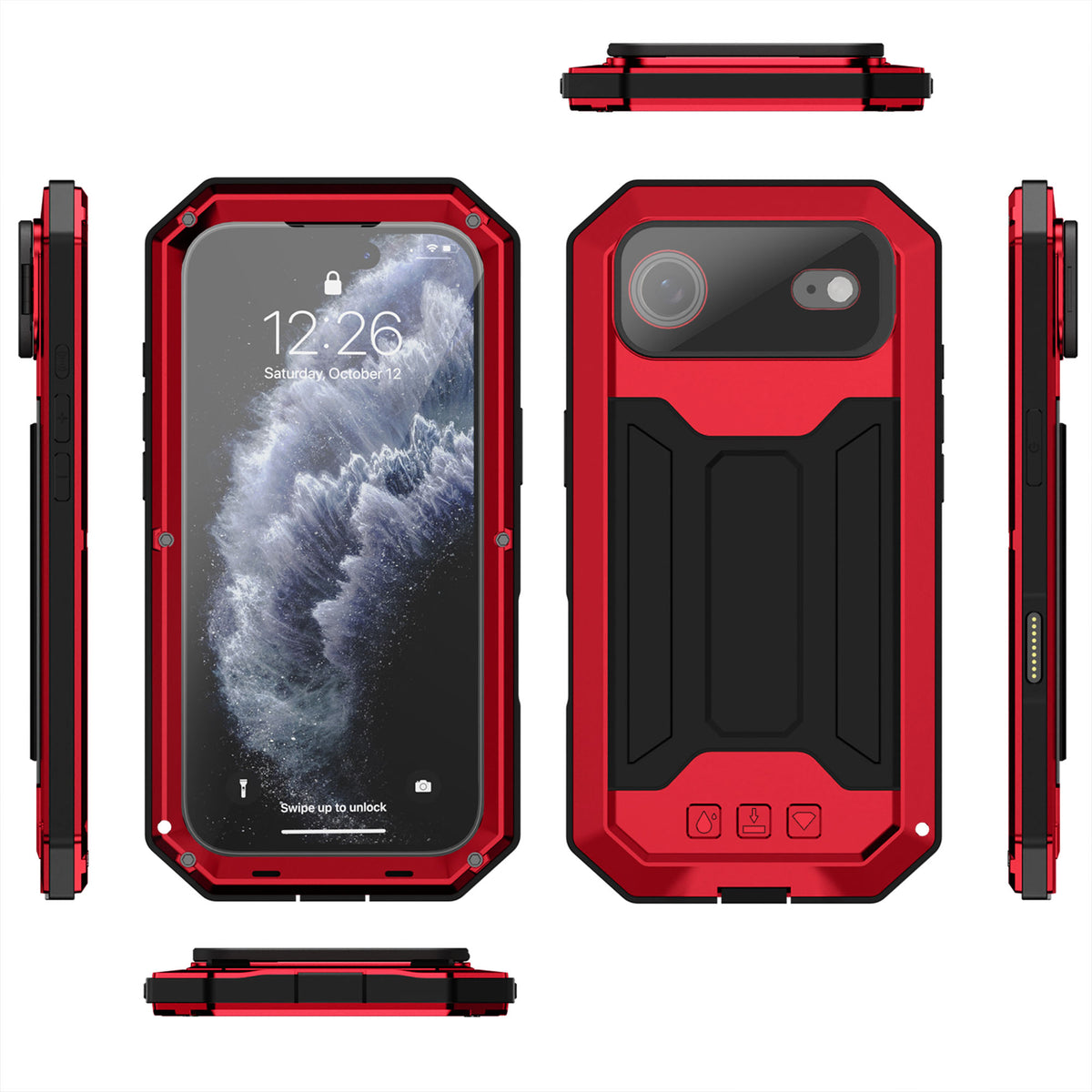 Rugged Military Grade Phone Case with Lanyard & Stand