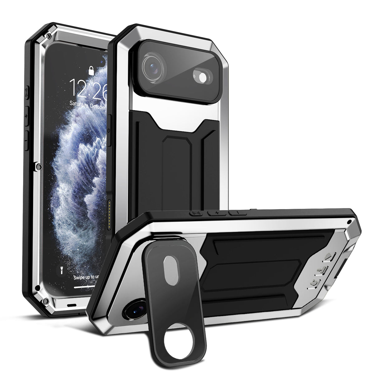 Rugged Military Grade Phone Case with Lanyard & Stand