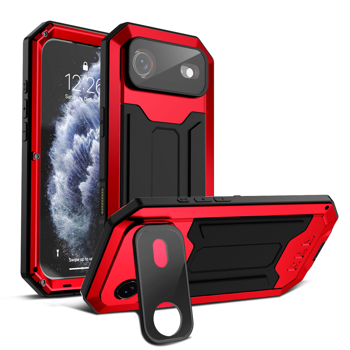 Rugged Military Grade Phone Case with Lanyard & Stand