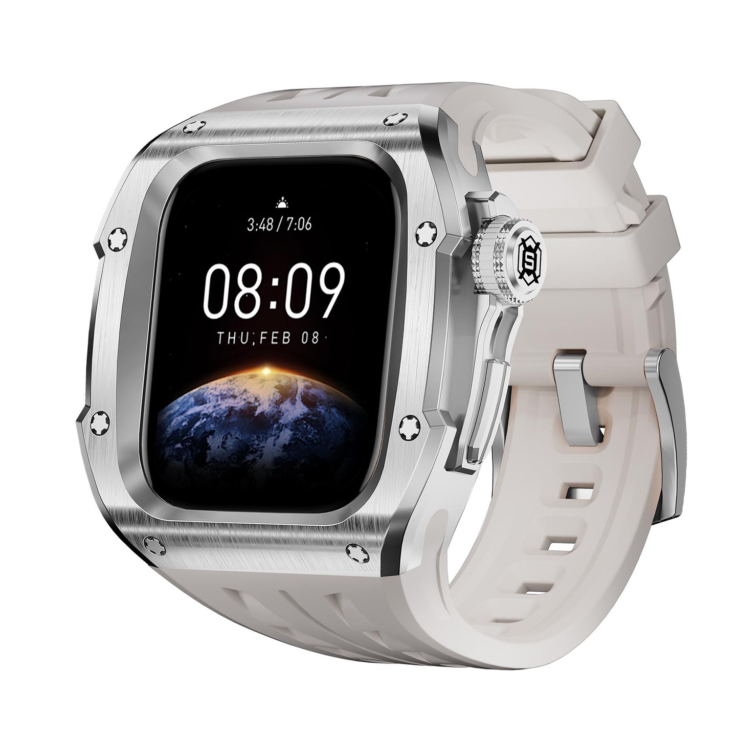 Ultramarine Technology Rugged Smart Watch Armor Case with ECG Support & Quick-Pop Band Strap