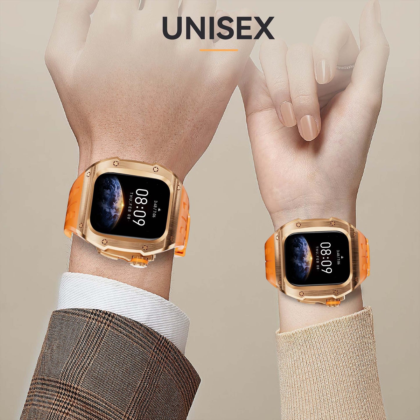Ultramarine Technology Rugged Smart Watch Armor Case with ECG Support & Quick-Pop Band Strap