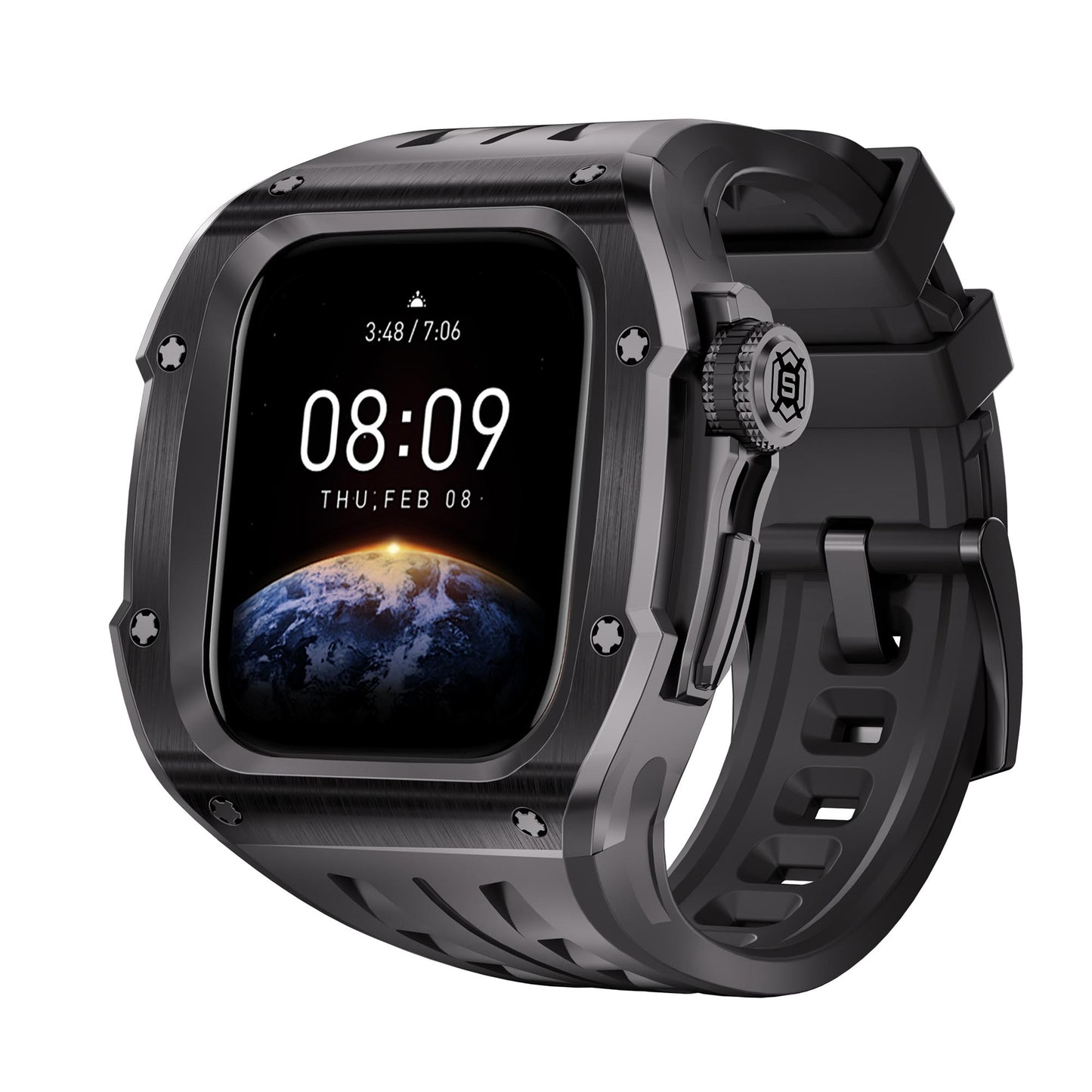 Ultramarine Technology Rugged Smart Watch Armor Case with ECG Support & Quick-Pop Band Strap