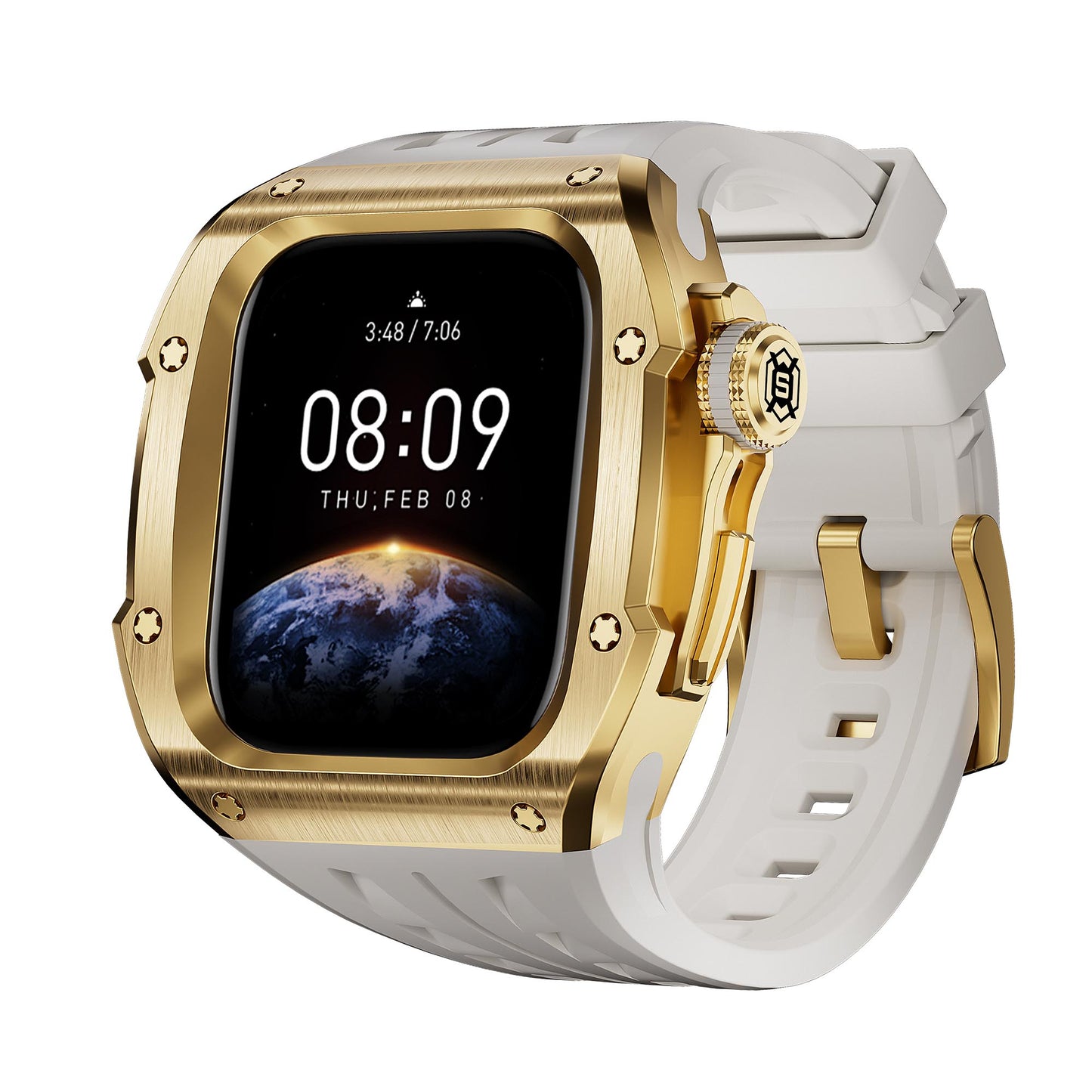 Ultramarine Technology Rugged Smart Watch Armor Case with ECG Support & Quick-Pop Band Strap