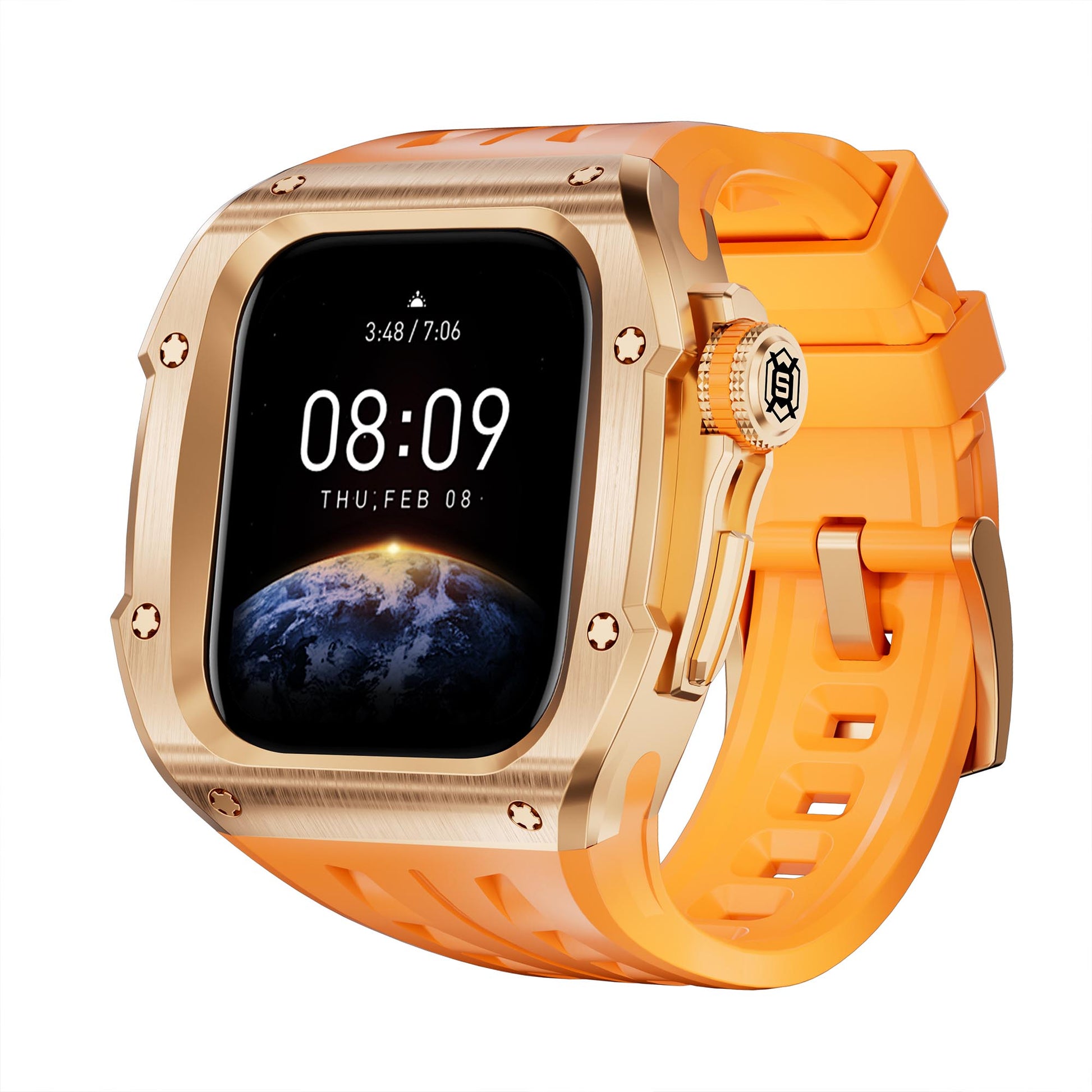 Ultramarine Technology Rugged Smart Watch Armor Case with ECG Support & Quick-Pop Band Strap