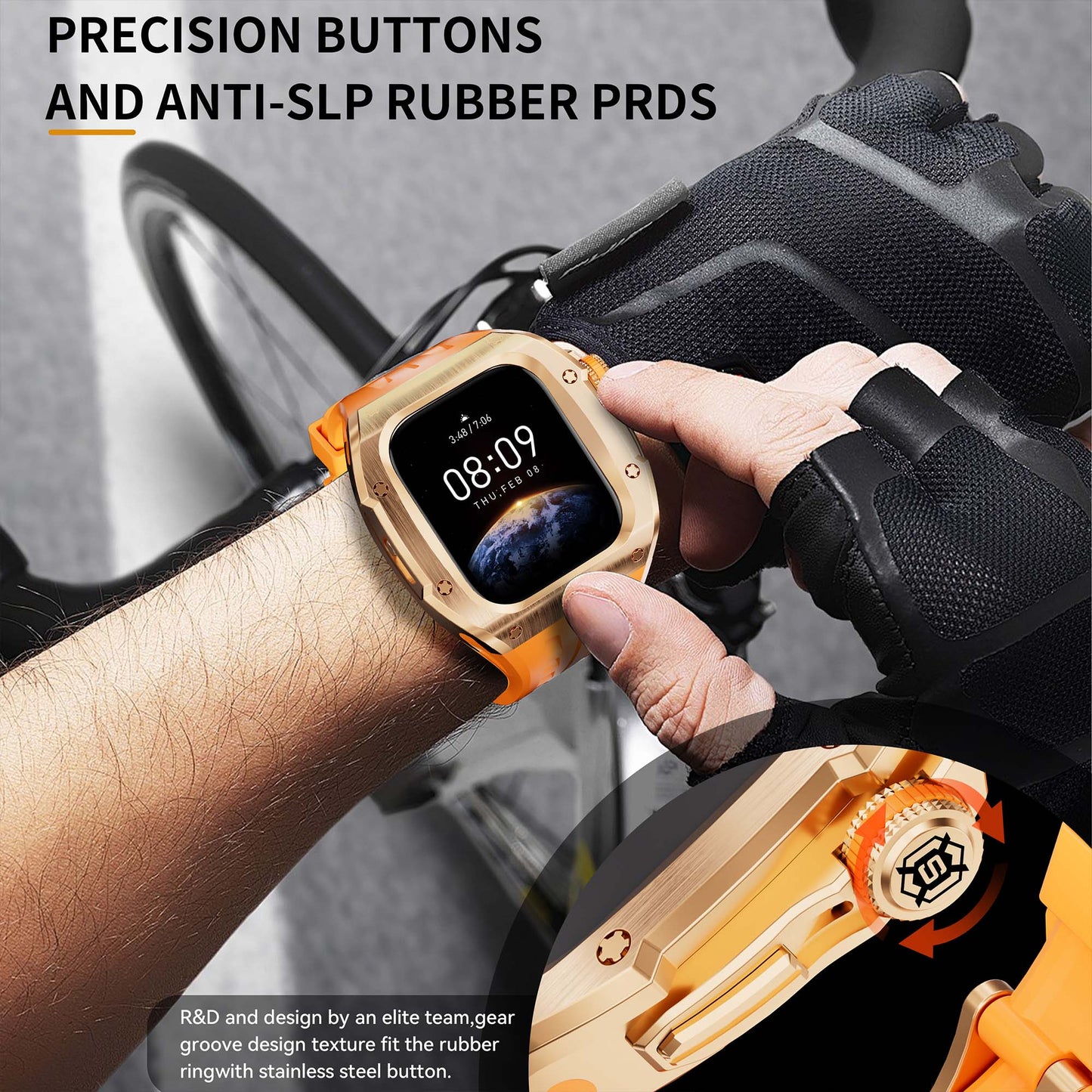 Ultramarine Technology Rugged Smart Watch Armor Case with ECG Support & Quick-Pop Band Strap