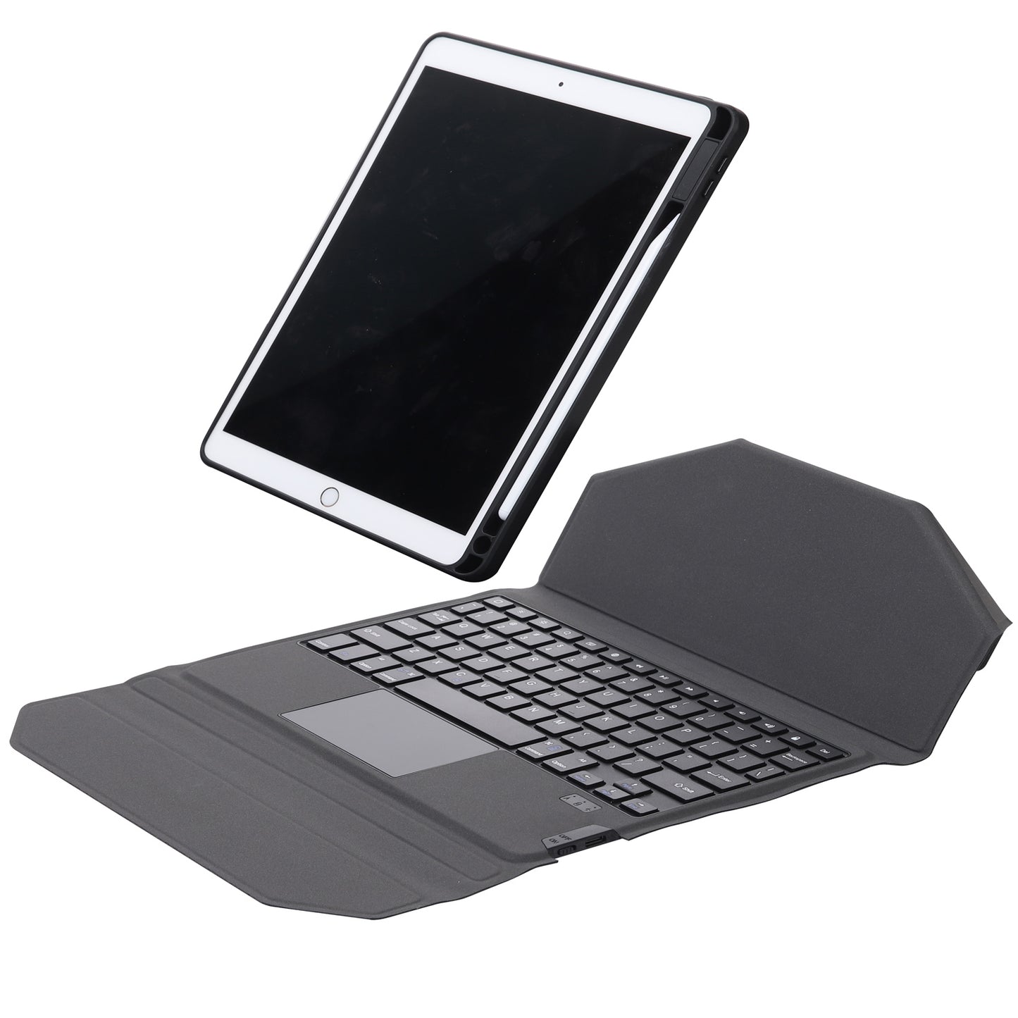 Triangle Stand Backlit Keyboard Apple iPad 7 Case Slim Detachable