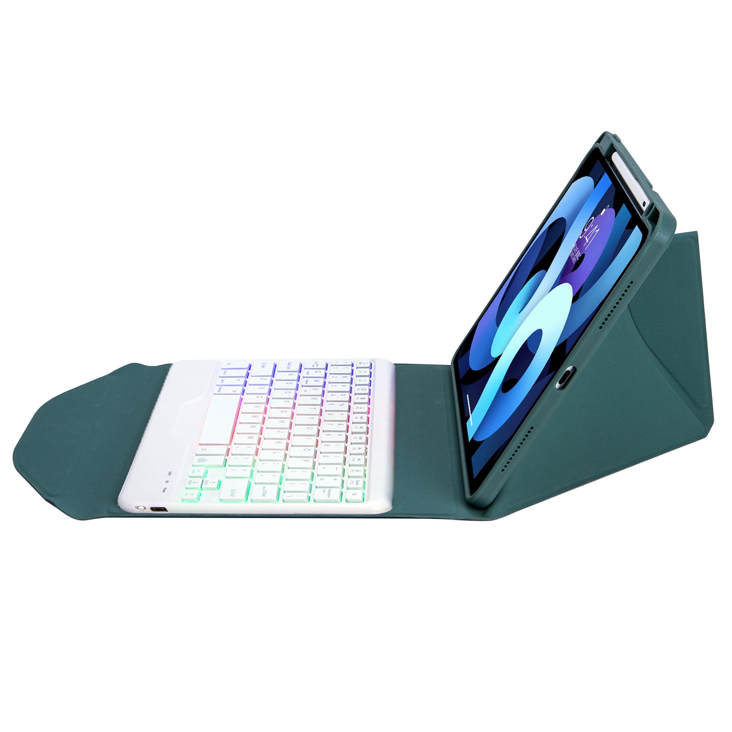 Rotating Stand 3-Backlit Keyboard Apple iPad 9 Case Folio