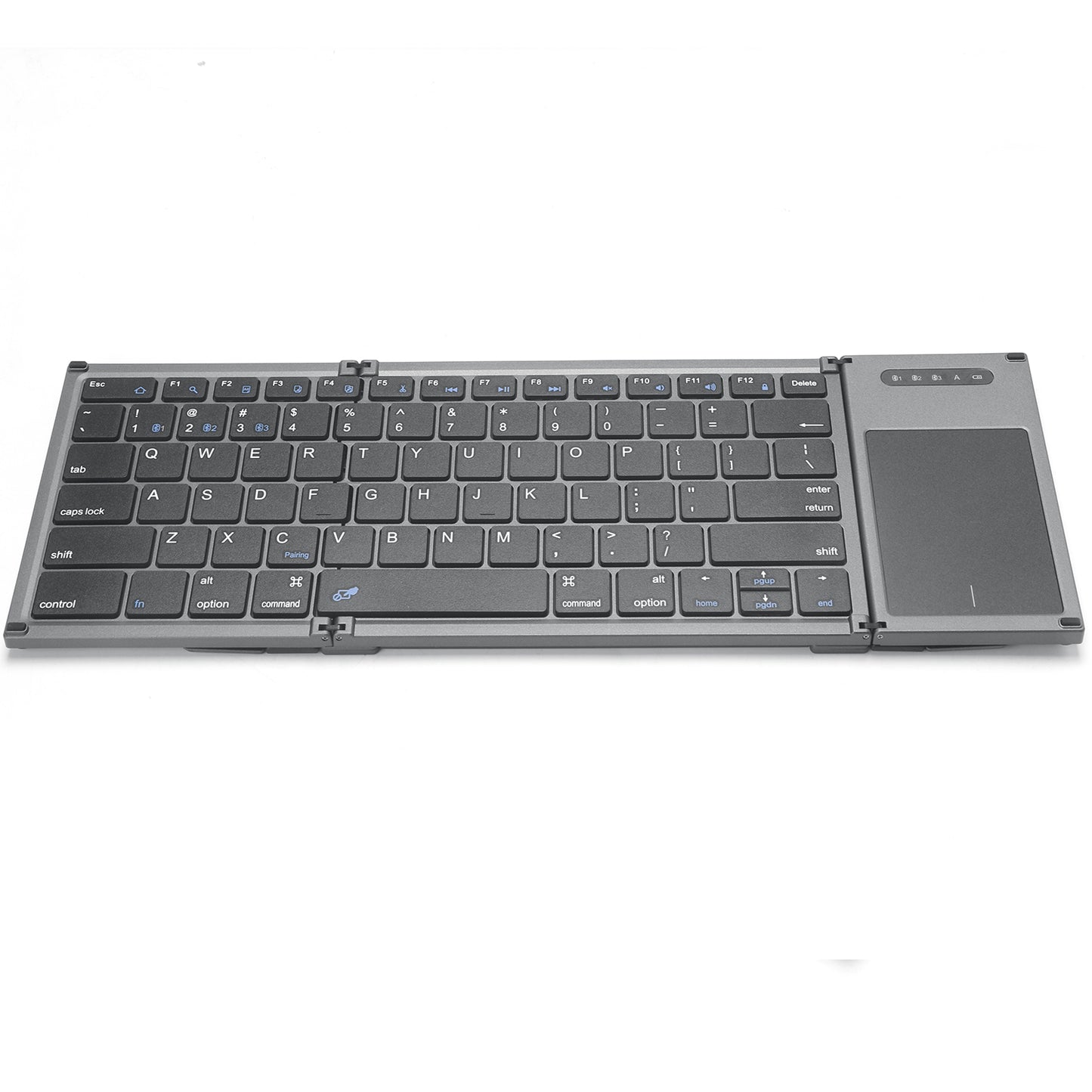 Portable Wireless Bluetooth Keyboard with Touchpad 3-fold Stand Business