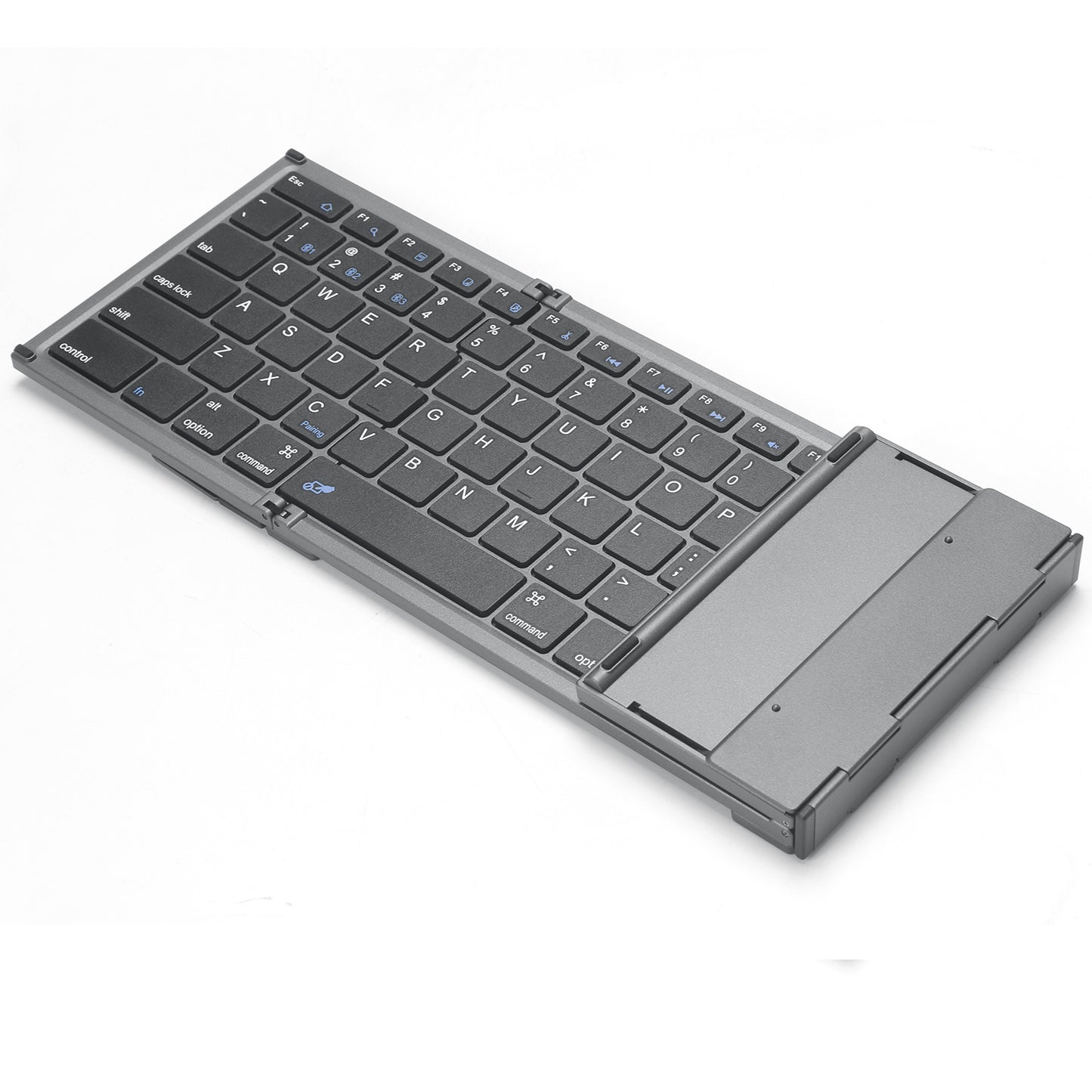 Portable Wireless Bluetooth Keyboard with Touchpad 3-fold Stand Business