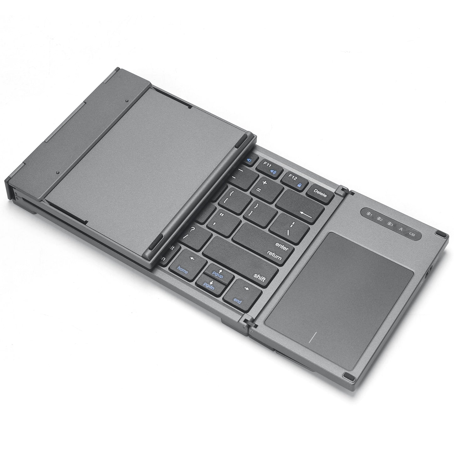 Portable Wireless Bluetooth Keyboard with Touchpad 3-fold Stand Business