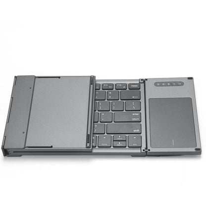 Portable Wireless Bluetooth Keyboard with Touchpad 3-fold Stand Business